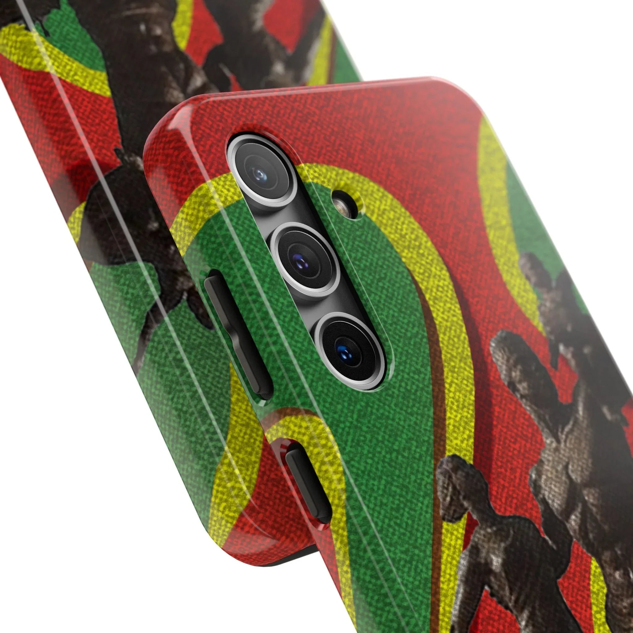 Senegal Tough Phone Case — Liberation Monument Retro Red, Green & Yellow Design - DiwaKi