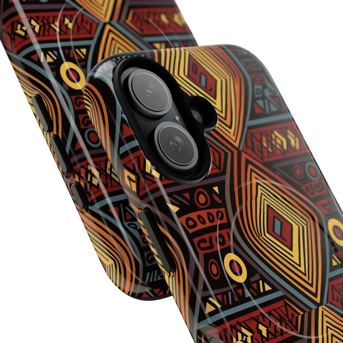Tribal Geometric Tough Magnetic Phone Case - DiwaKi