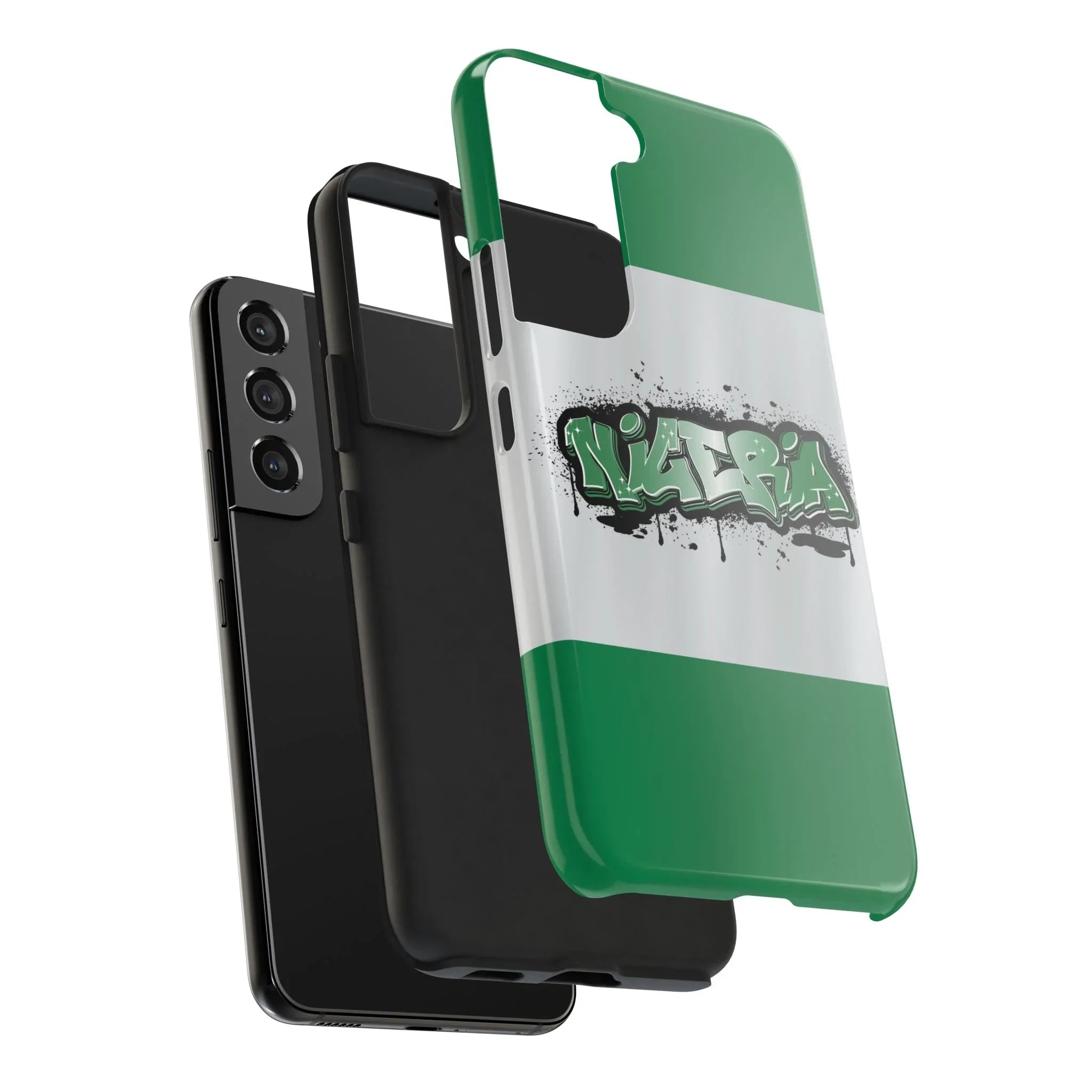 Tough Phone Case — Nigeria Flag Graffiti Design - DiwaKi