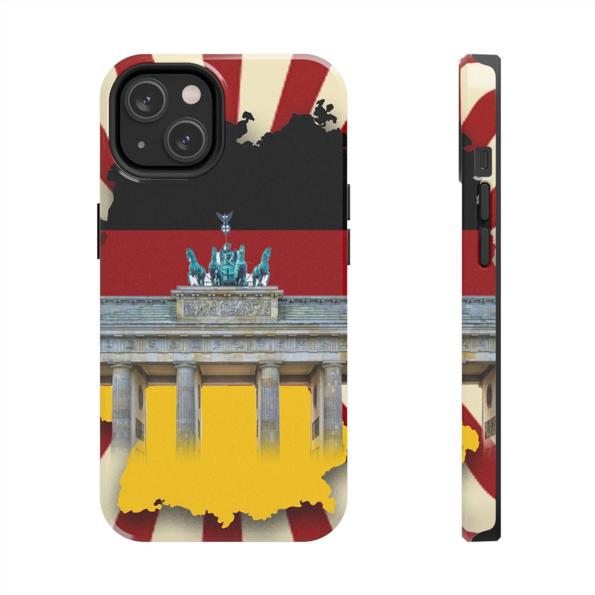 German Flag Brandenburger Gate Tough Phone Case – Berlin Landmark Protective Cover - DiwaKi