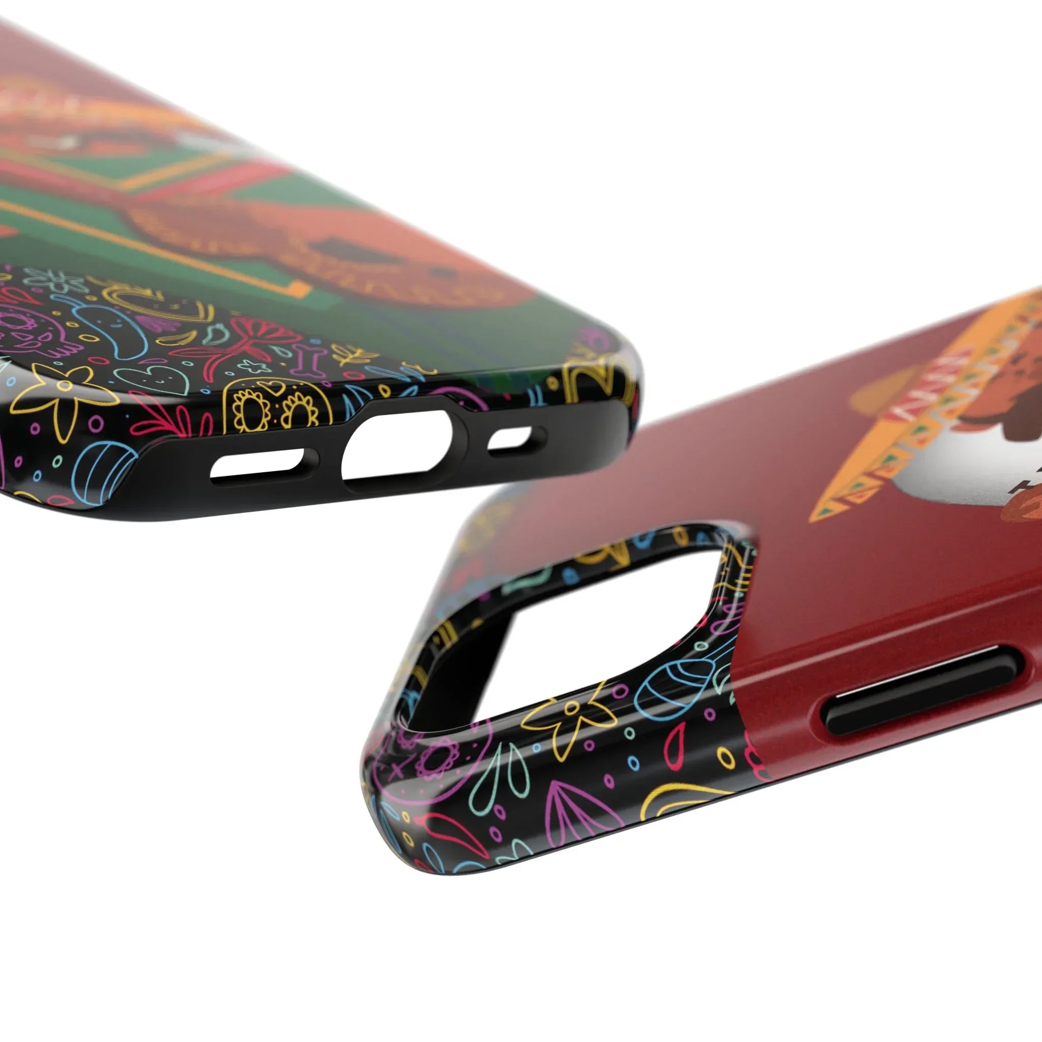 Mexico Mariachi Guitarist Tough Phone Case — Colorful Mexican Folk Art iPhone Cover - DiwaKi