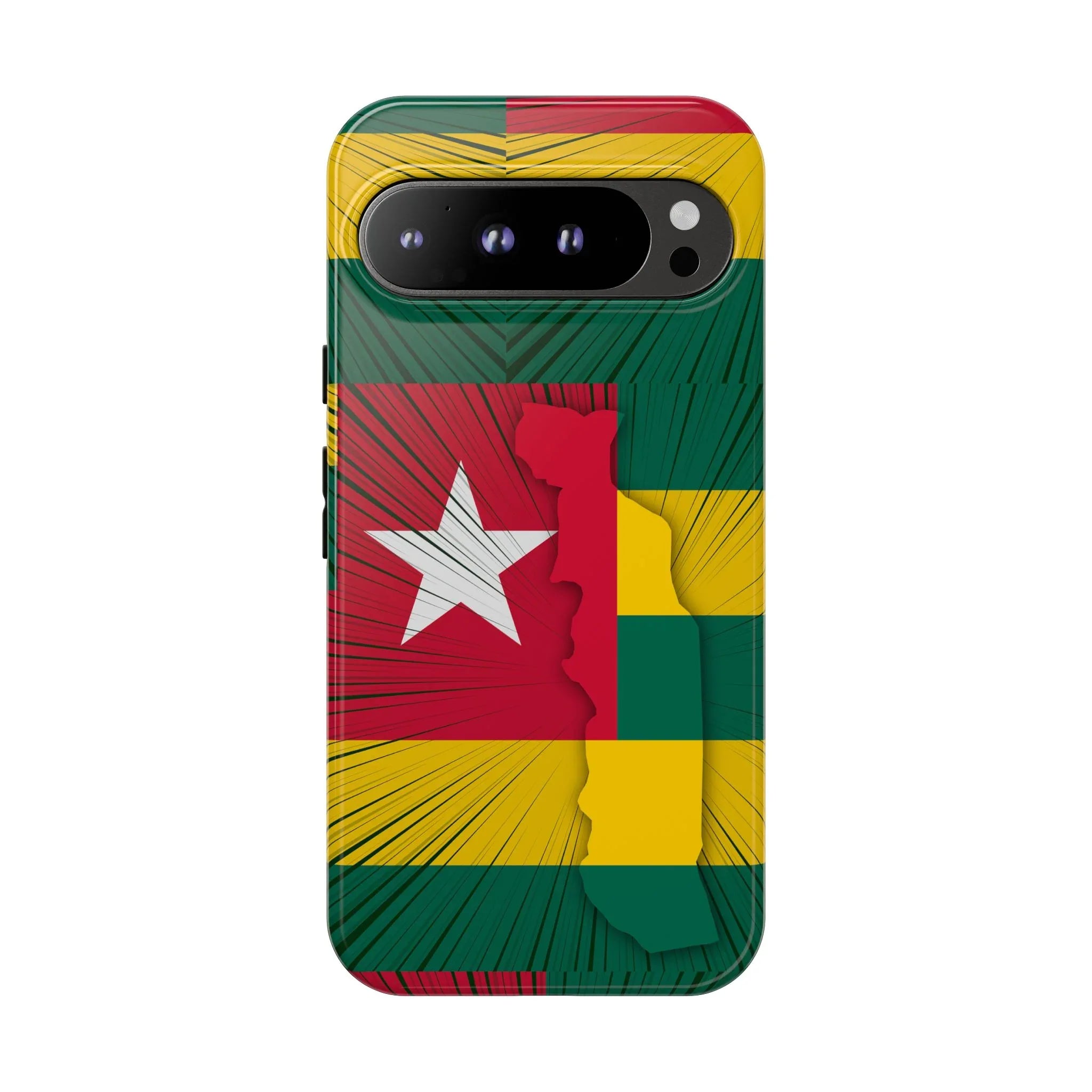 Togo Flag Tough Phone Case – Protective Stripe Design - DiwaKi