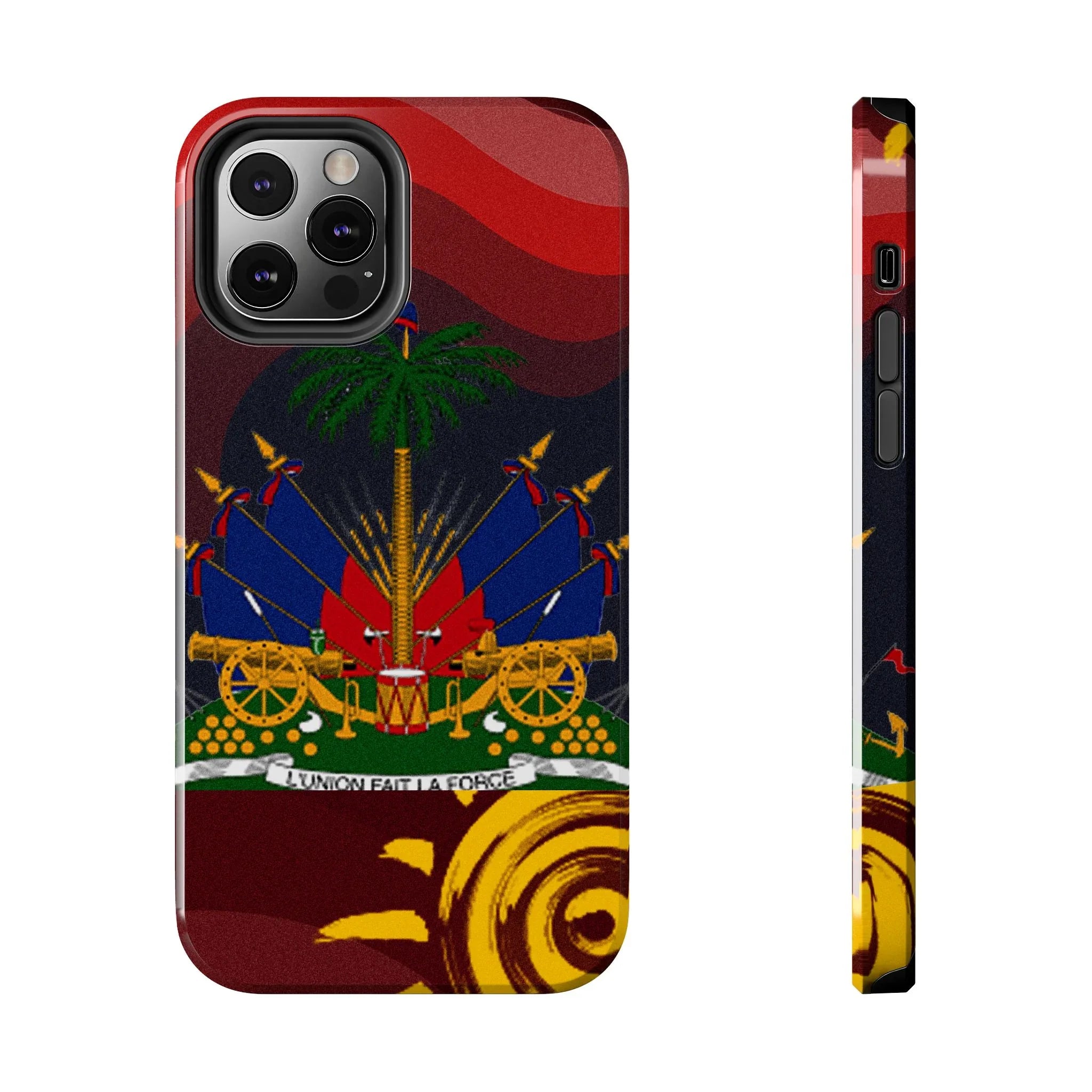 Haiti Coat of Arms Tough Phone Case — Patriotic Haitian Flag Protective Cover - DiwaKi