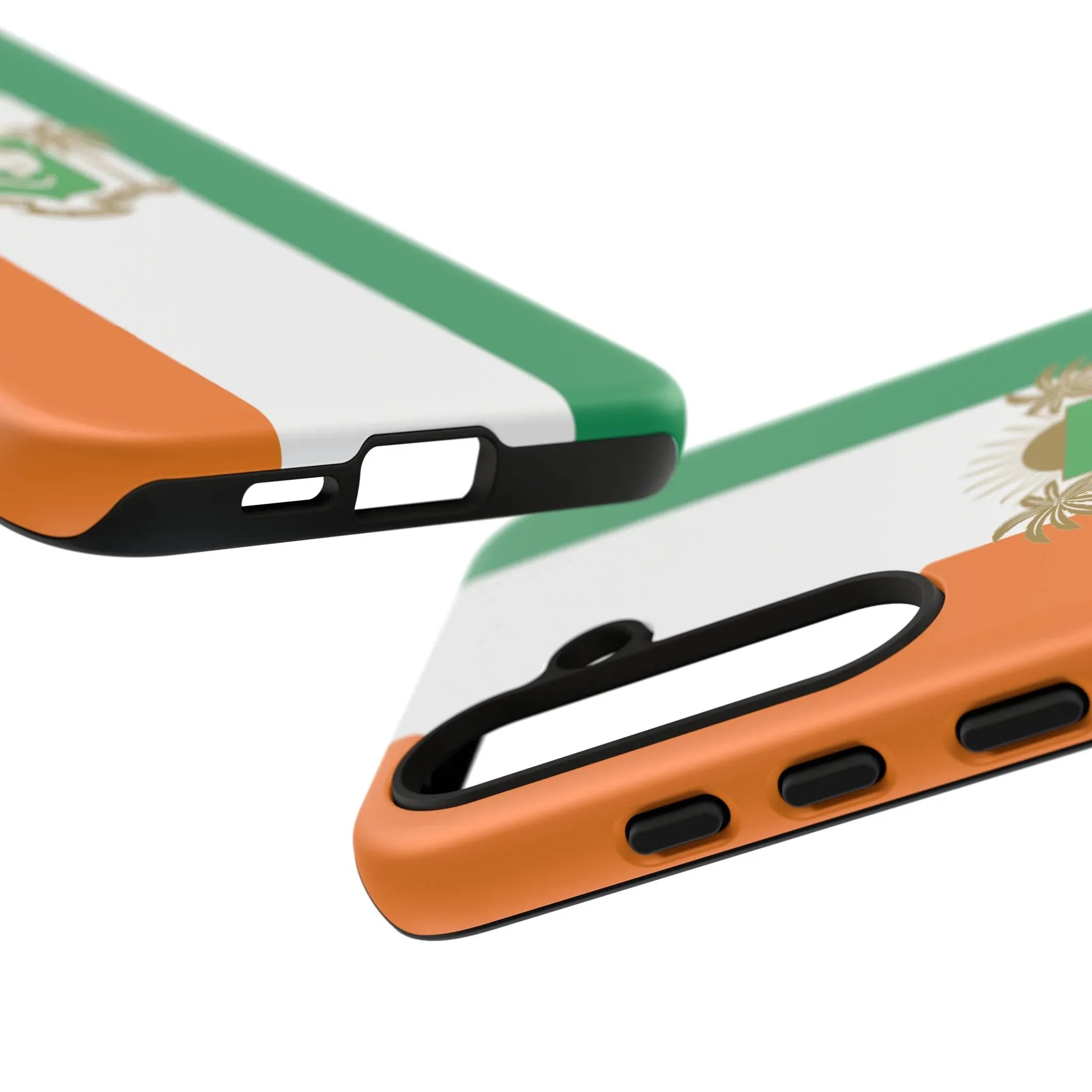 Ivory Coast Flag Tough Phone Case — Orange White Green Shield Crest - DiwaKi