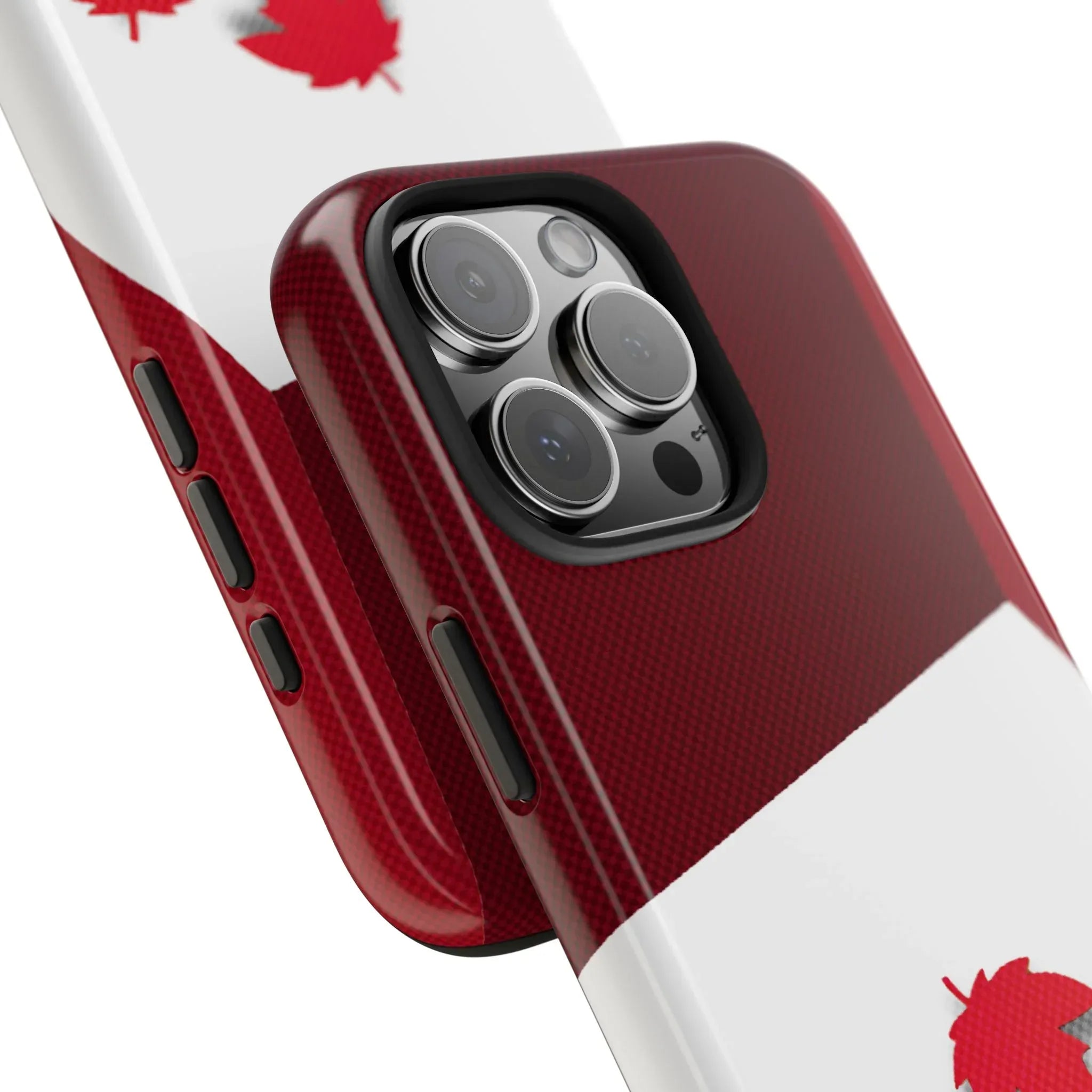Canada Autumn Maple Tough Phone Case — Red & White Protective Fall Design - DiwaKi