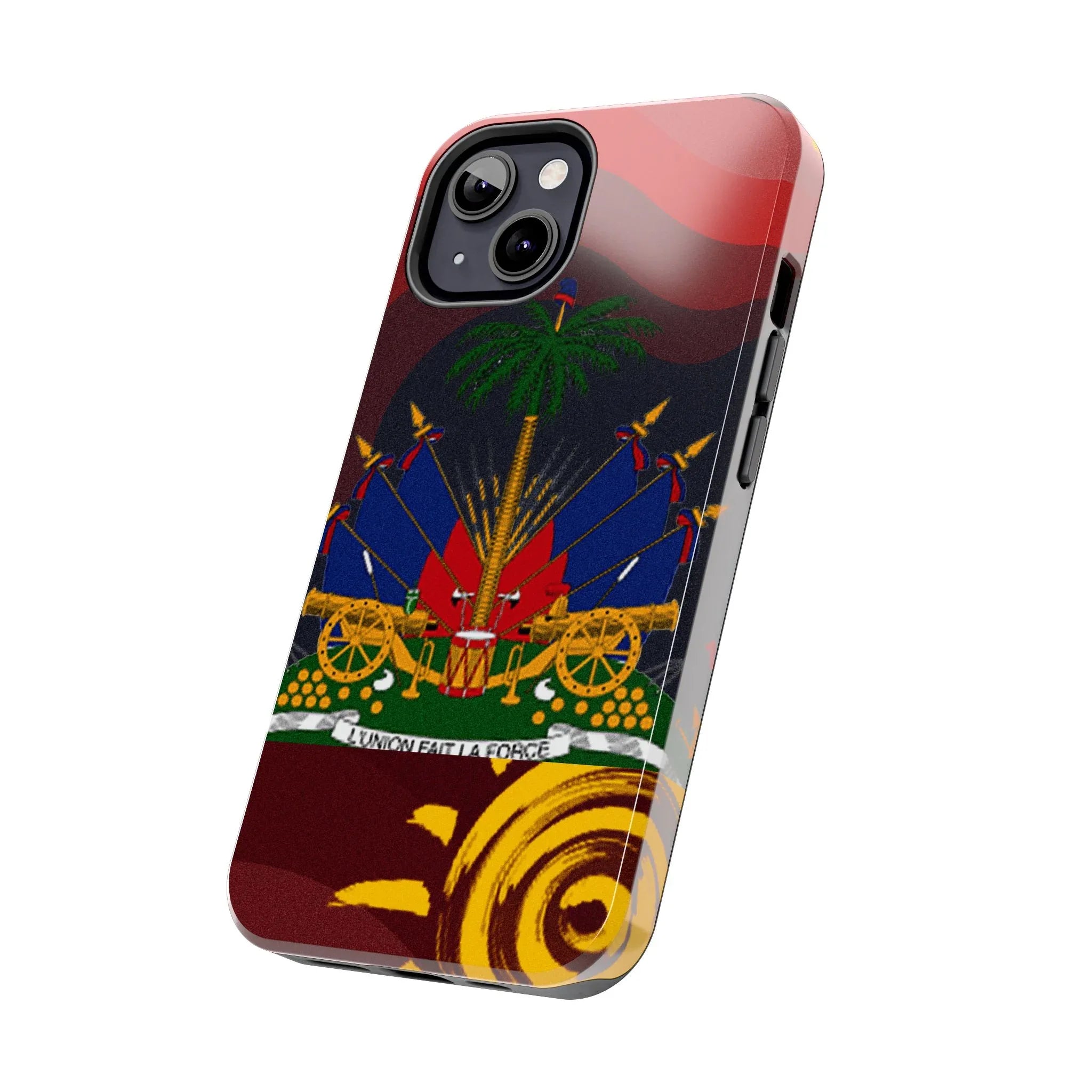 Haiti Coat of Arms Tough Phone Case — Patriotic Haitian Flag Protective Cover - DiwaKi