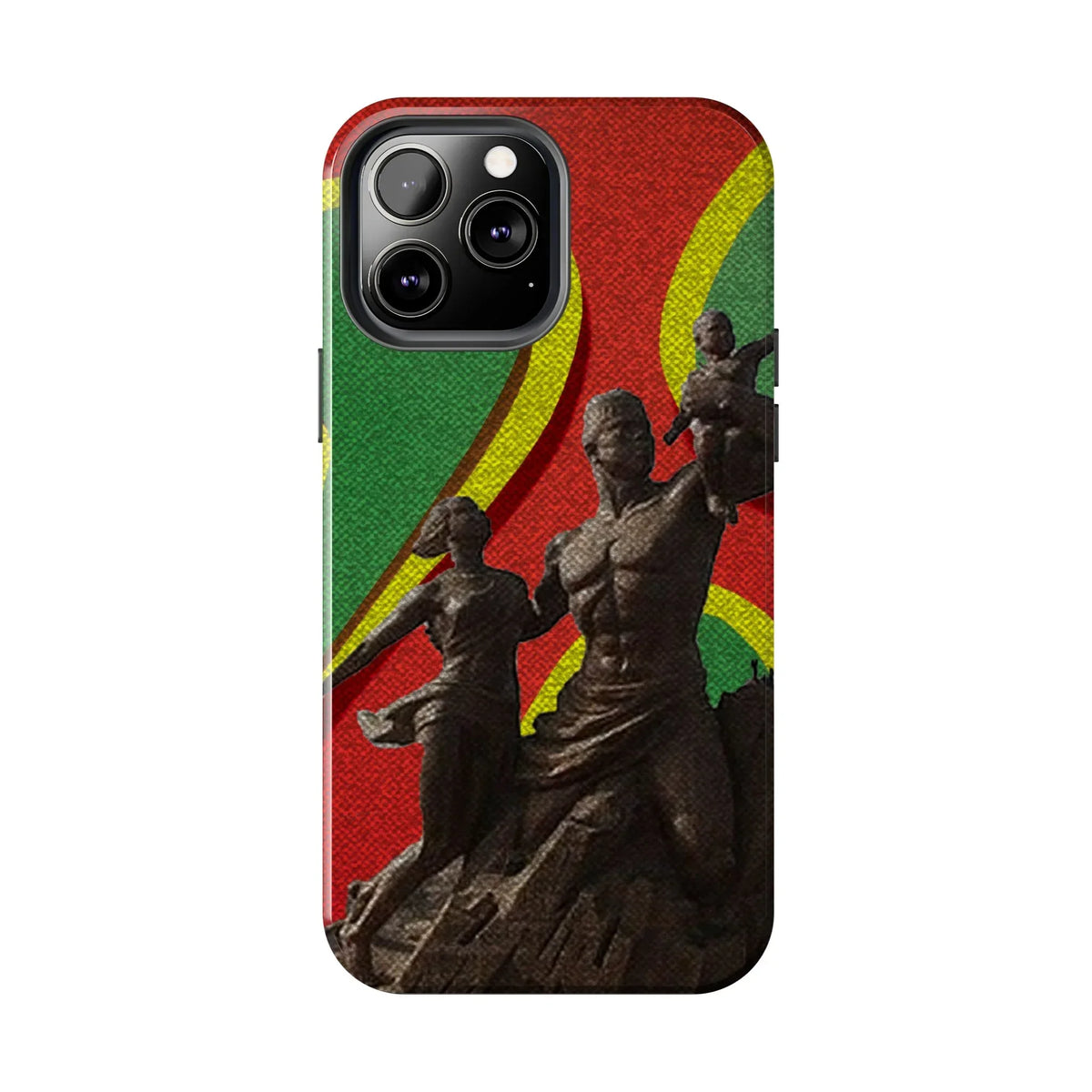 Senegal Tough Phone Case — Liberation Monument Retro Red, Green & Yellow Design - DiwaKi