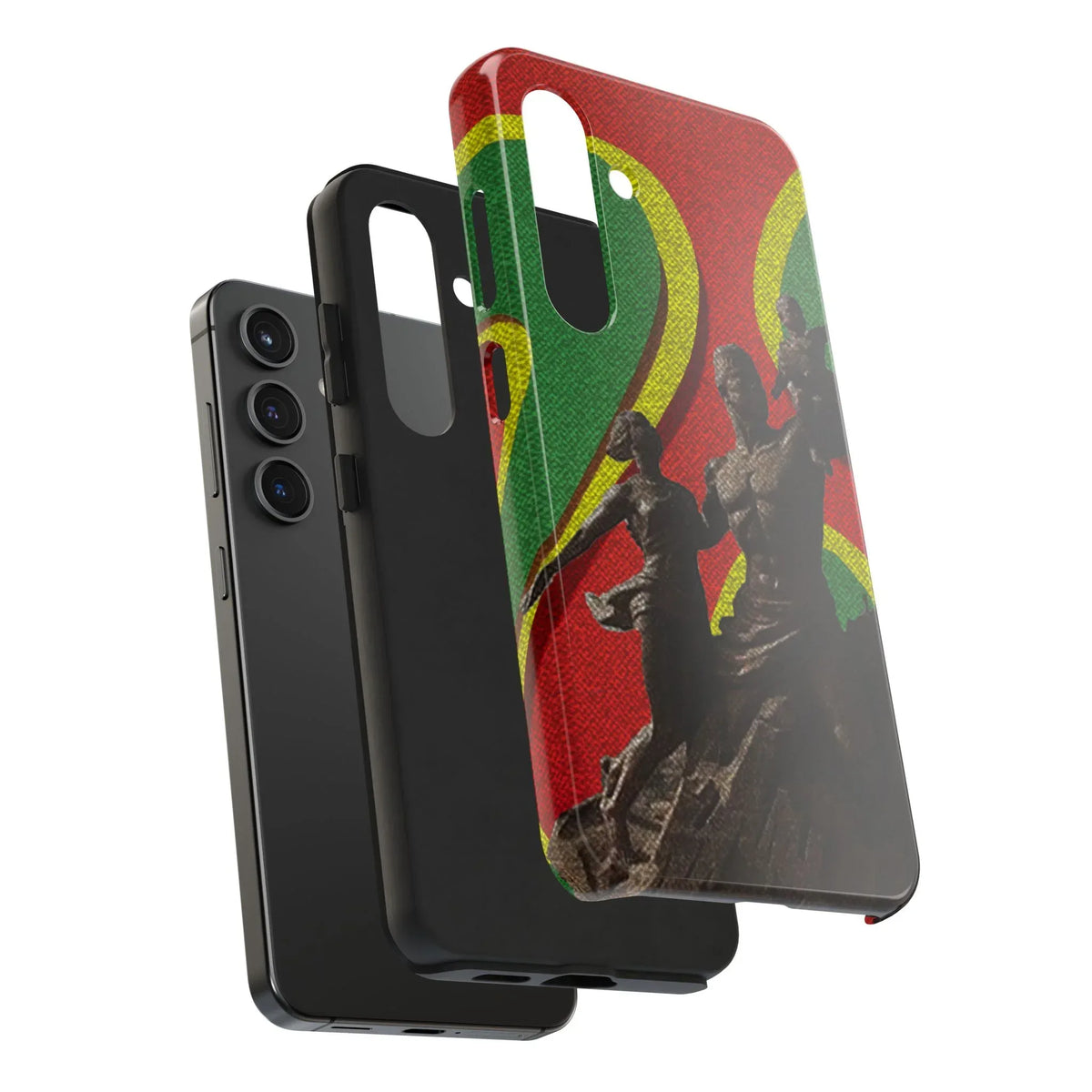 Senegal Tough Phone Case — Liberation Monument Retro Red, Green & Yellow Design - DiwaKi