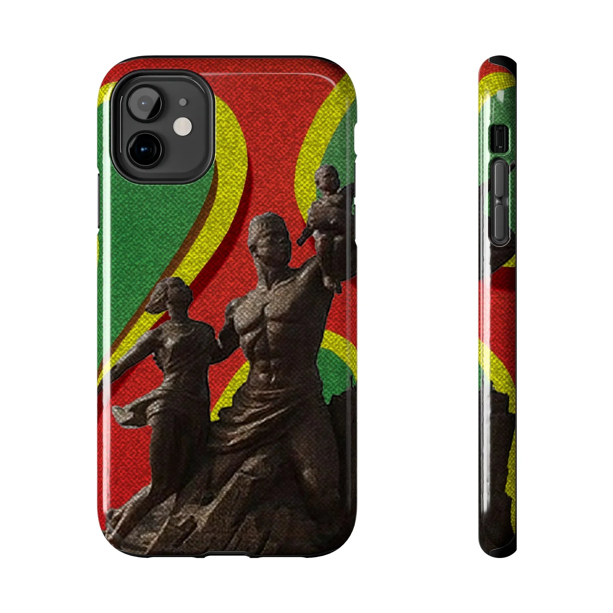 Senegal Tough Phone Case — Liberation Monument Retro Red, Green & Yellow Design - DiwaKi