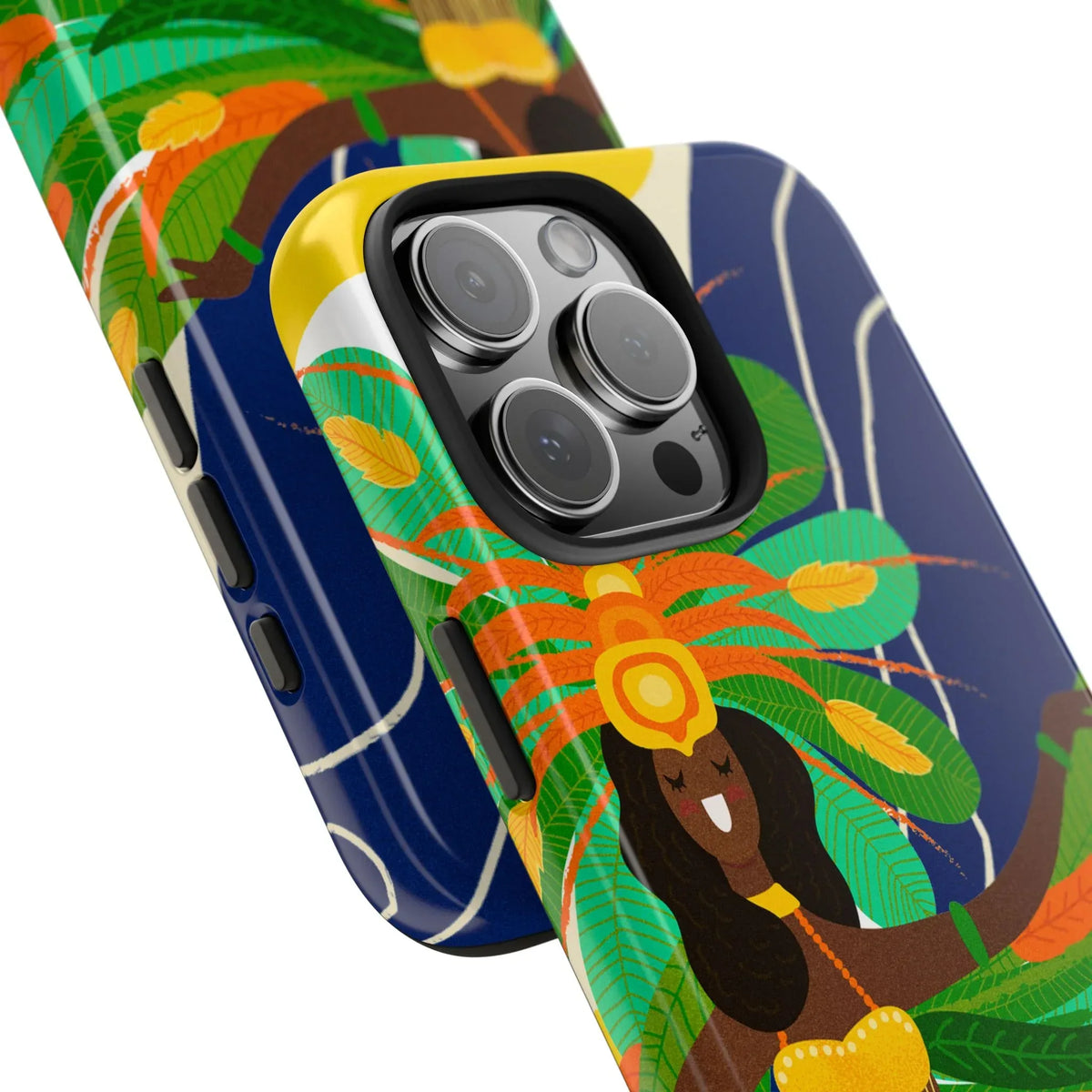 Brazil carnival Tough Phone Case — Statue of Liberty & American Flag Design - DiwaKi