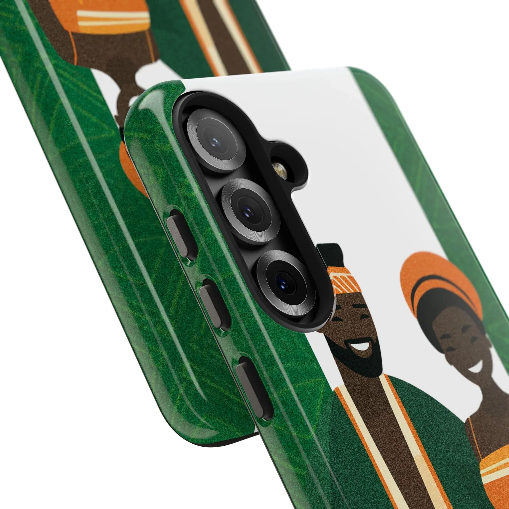 Tough Phone Case — Afrocentric Nigerian Couple Illustration, Protective Hard-Shell Phone Cover - DiwaKi