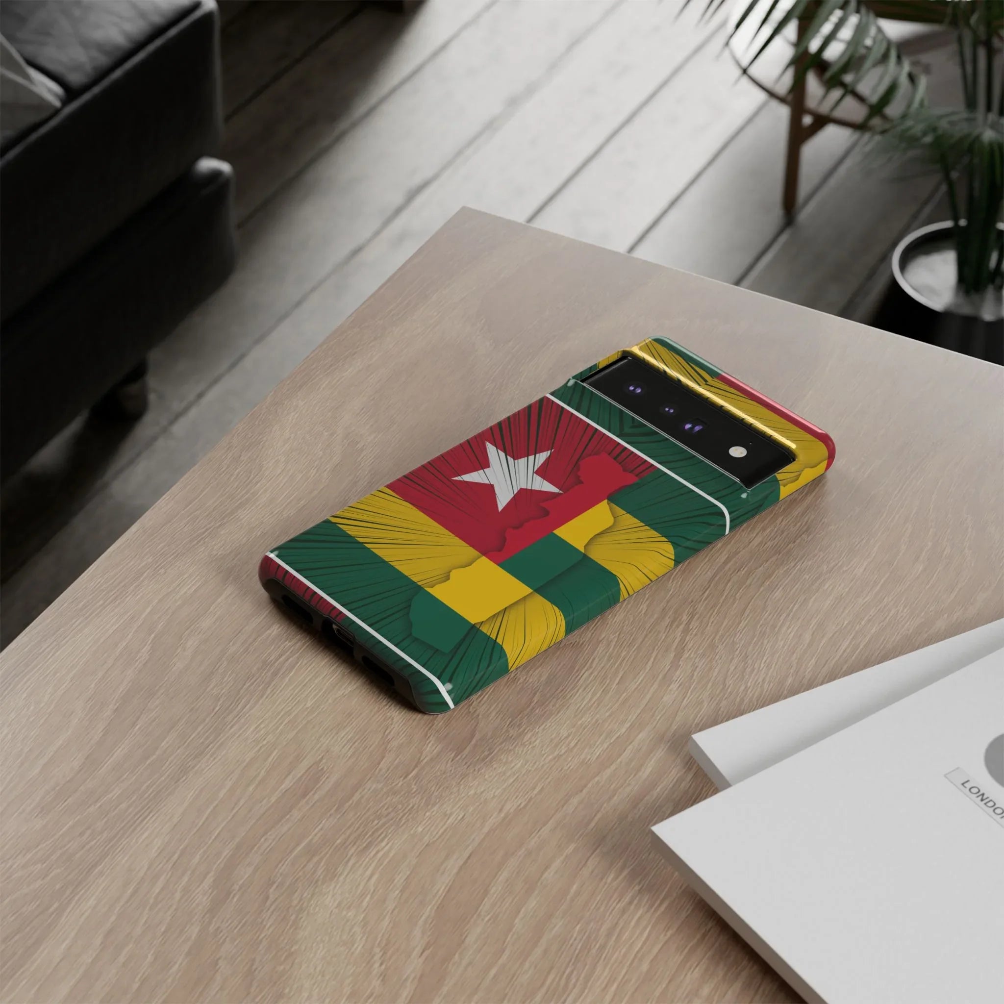 Togo Flag Tough Phone Case – Protective Stripe Design - DiwaKi