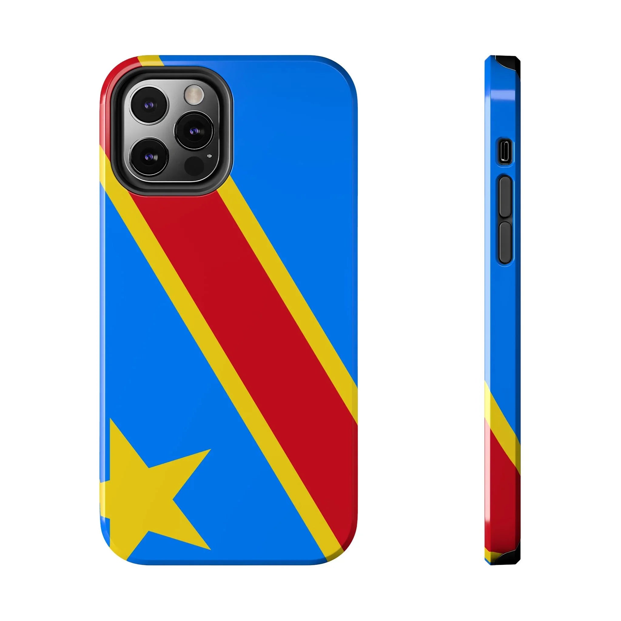 Democratic Republic of Congo Flag Tough Phone Case — Durable Protective Cover - DiwaKi
