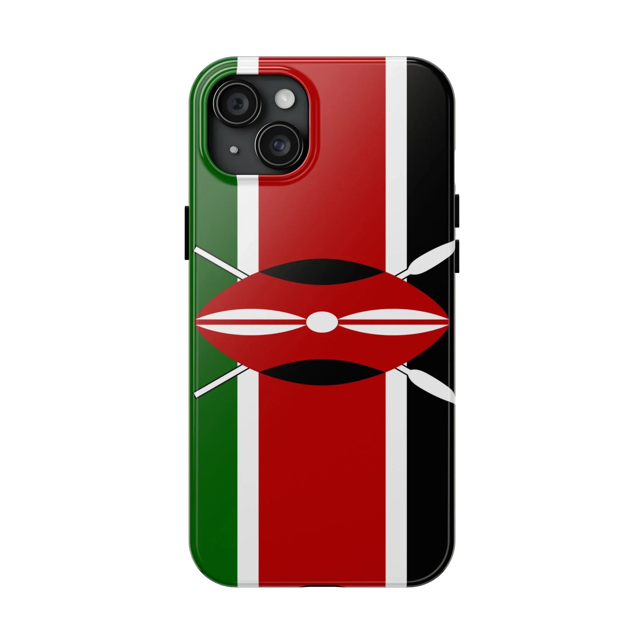 Kenya Flag Tough Phone Case — Protective Tribal Shield Design - DiwaKi