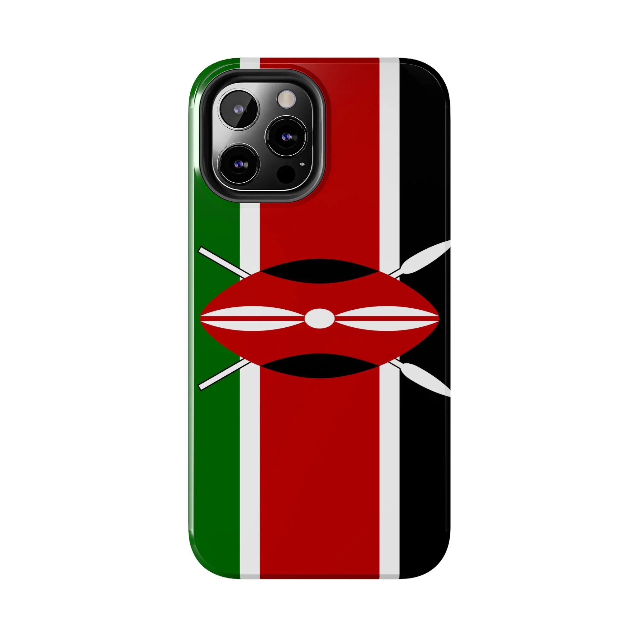 Kenya Flag Tough Phone Case — Protective Tribal Shield Design - DiwaKi