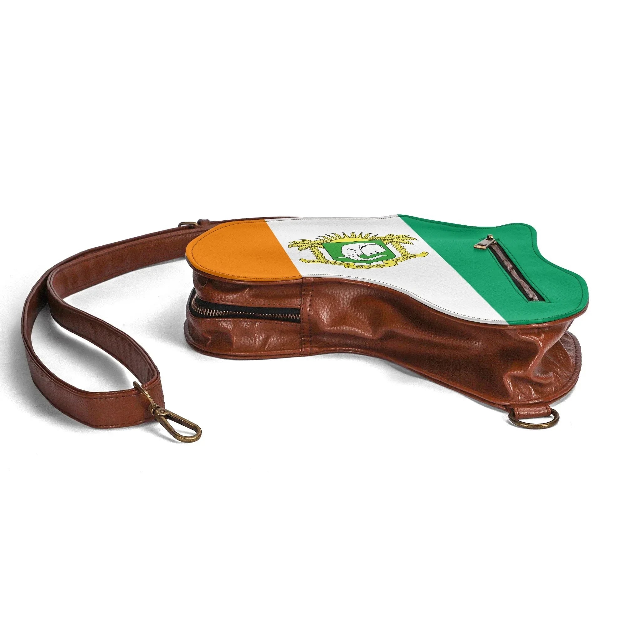 PU Leather Africa Map Bag for Cote d&