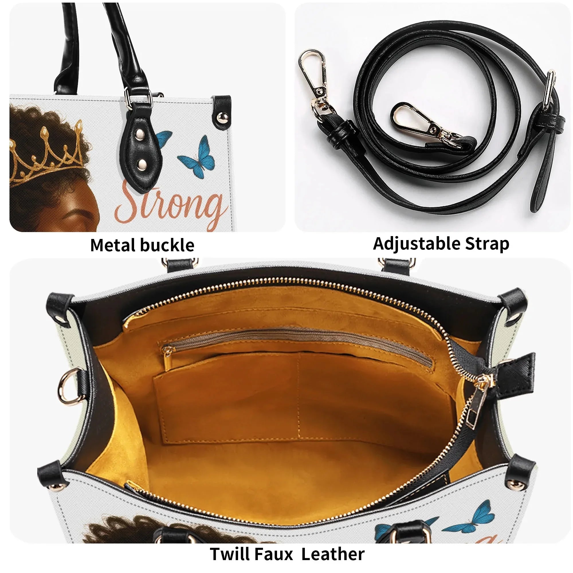 New Version-Luxury Women Twill Faux Leather Handbag - DiwaKi