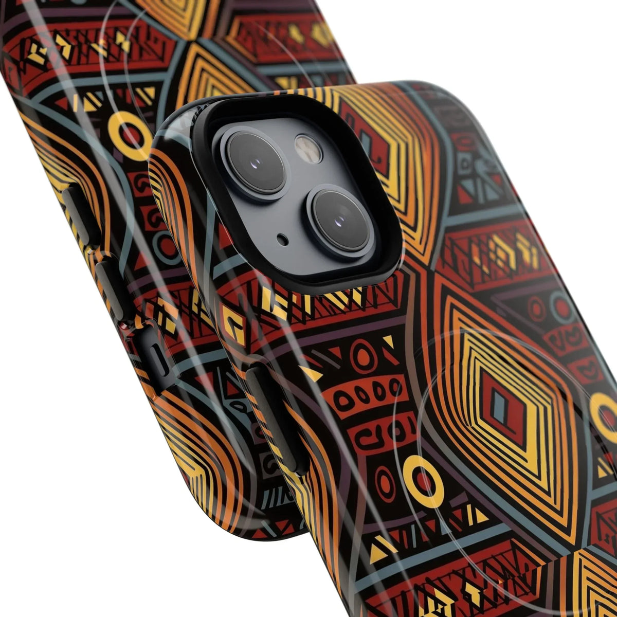 Tribal Geometric Tough Magnetic Phone Case - DiwaKi