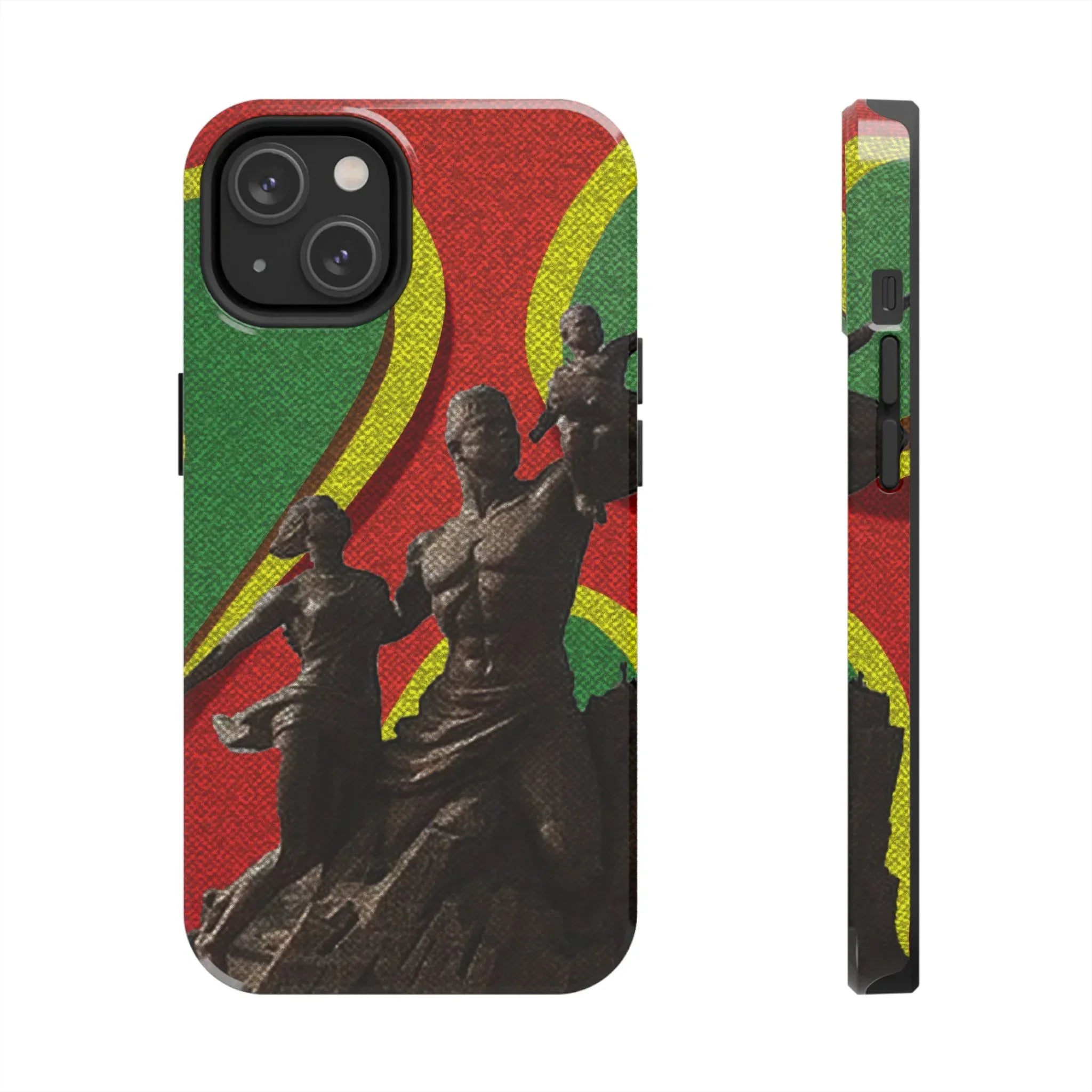 Senegal Tough Phone Case — Liberation Monument Retro Red, Green & Yellow Design - DiwaKi