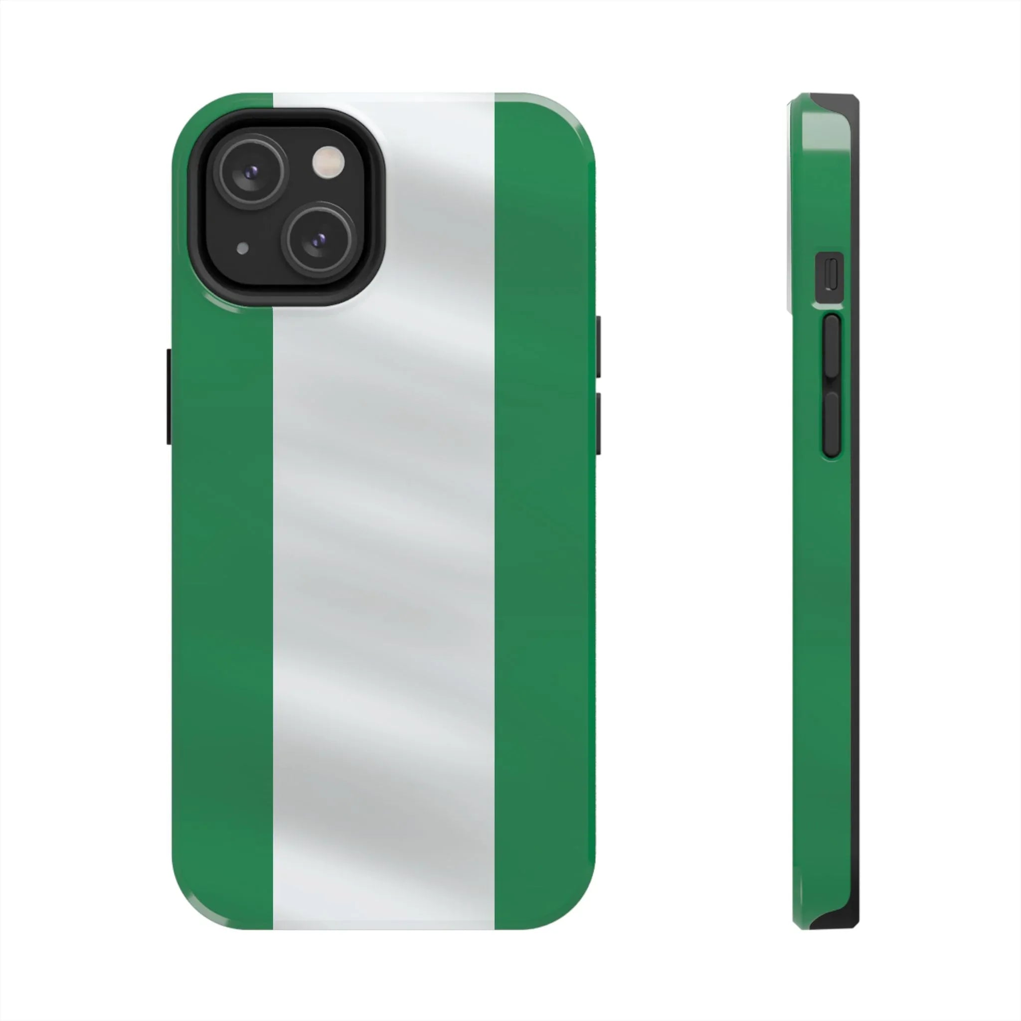 Tough Phone Case — Nigerian flag Rugged Protective Cover - DiwaKi