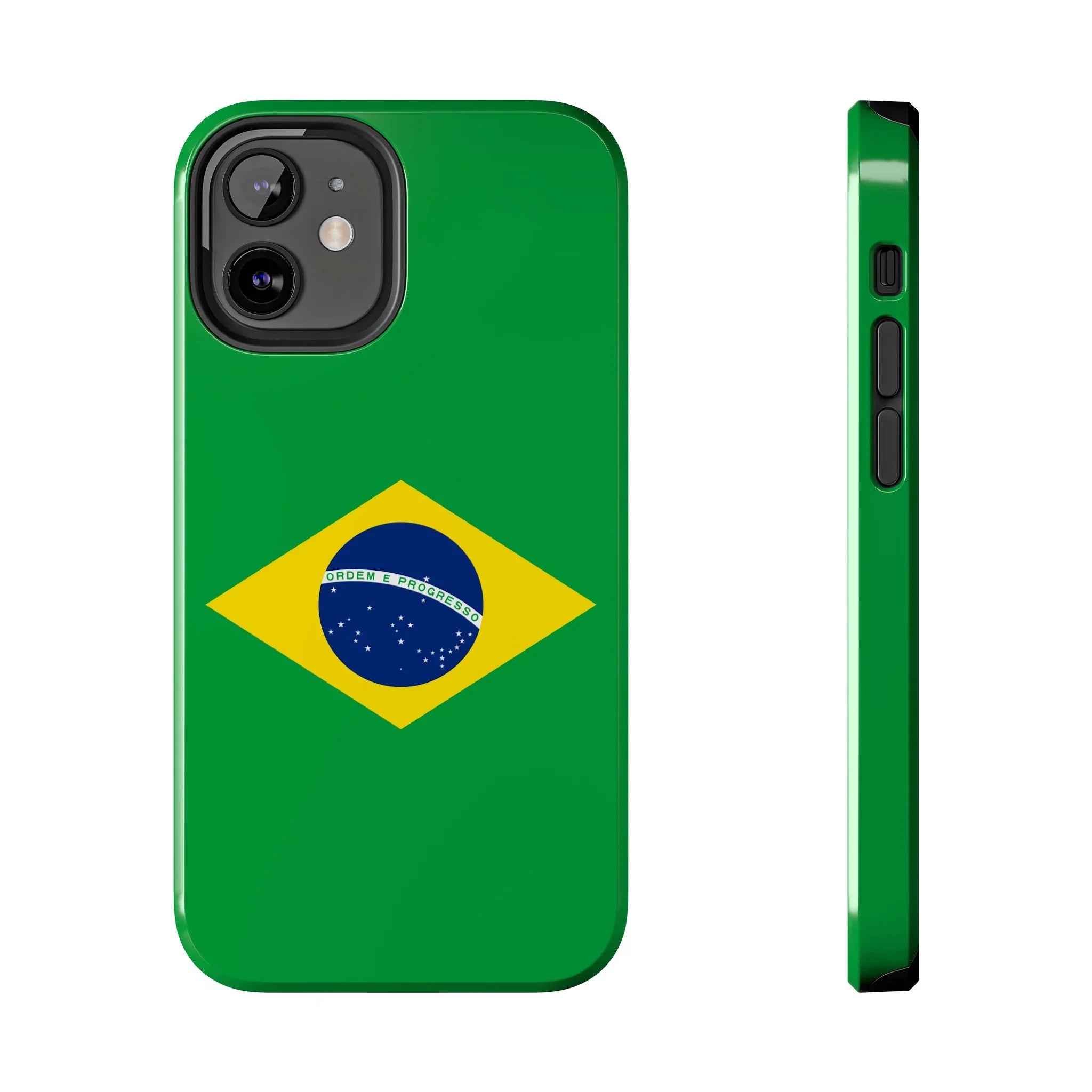 Brazil Flag Tough Phone Case — Protective Patriotic Phone Cover - DiwaKi