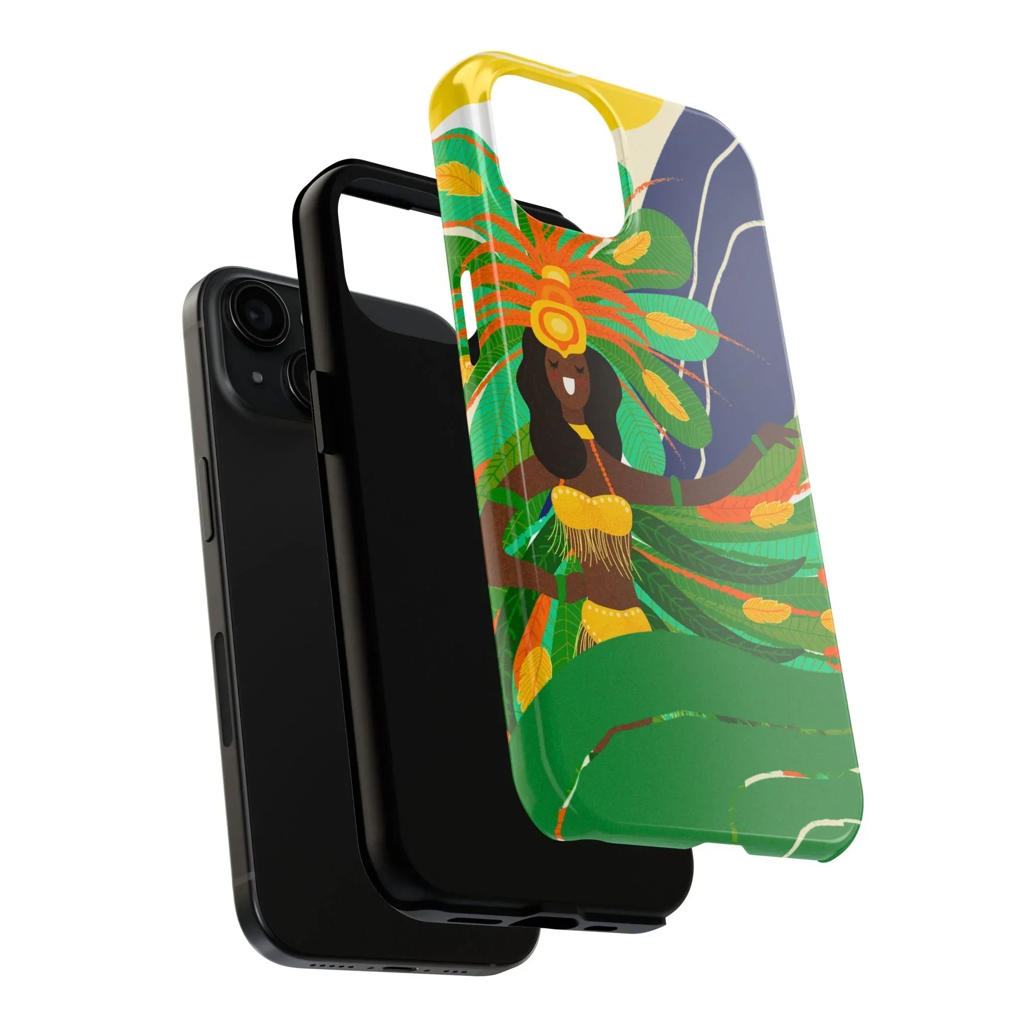 Brazil carnival Tough Phone Case — Statue of Liberty & American Flag Design - DiwaKi