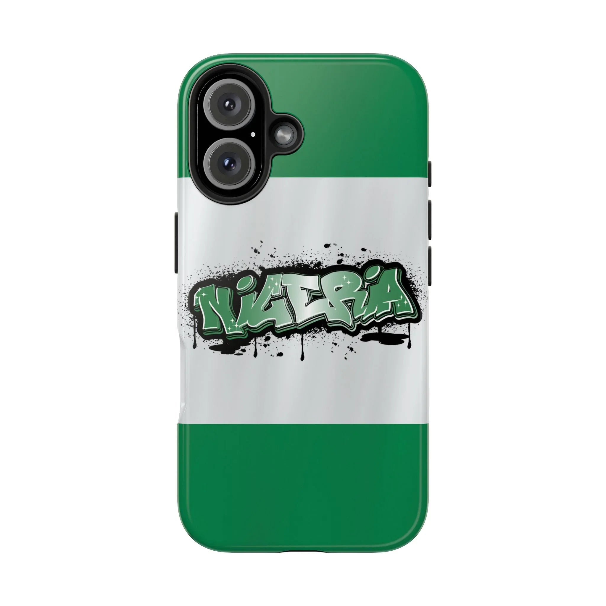 Tough Phone Case — Nigeria Flag Graffiti Design - DiwaKi