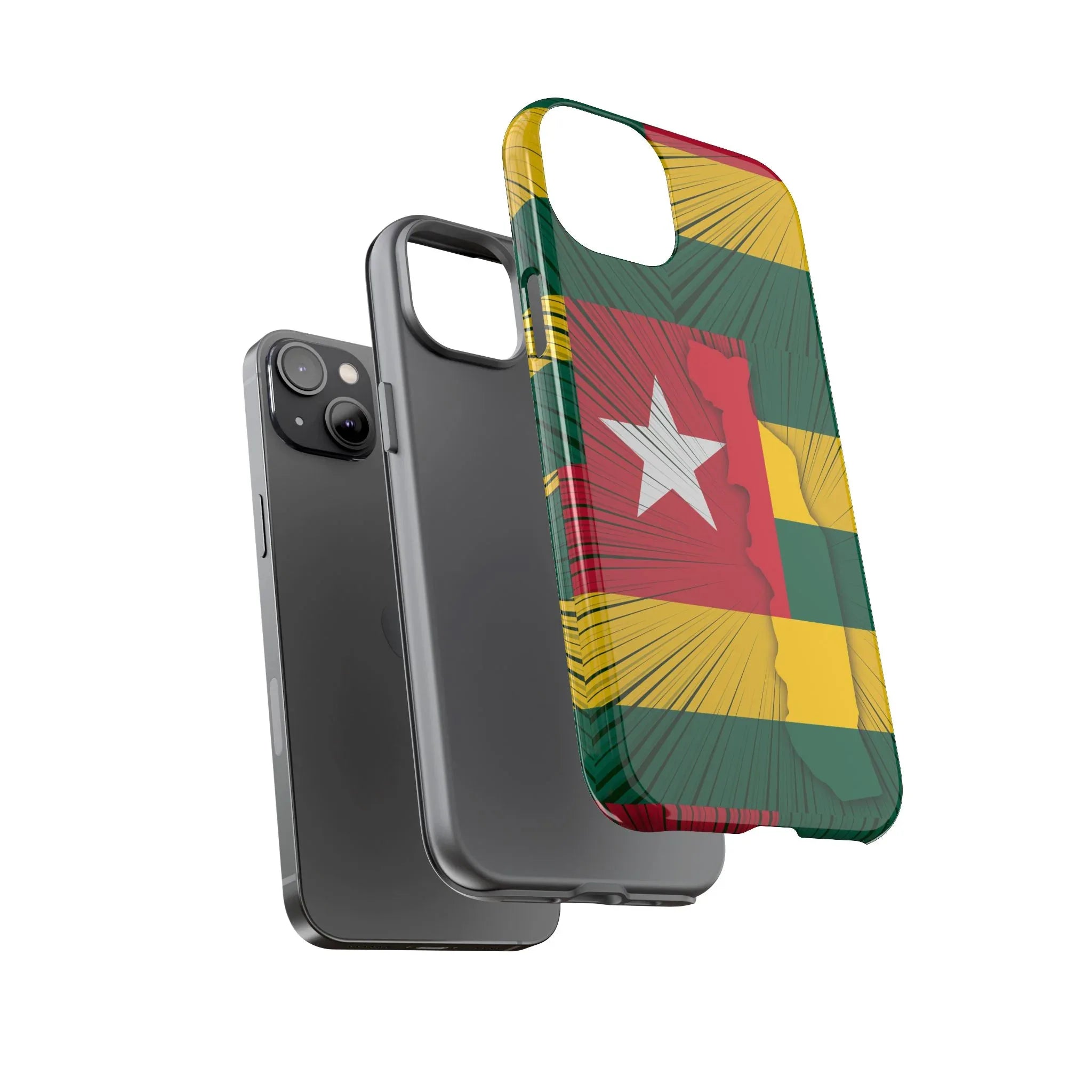 Togo Flag Tough Phone Case – Protective Stripe Design - DiwaKi