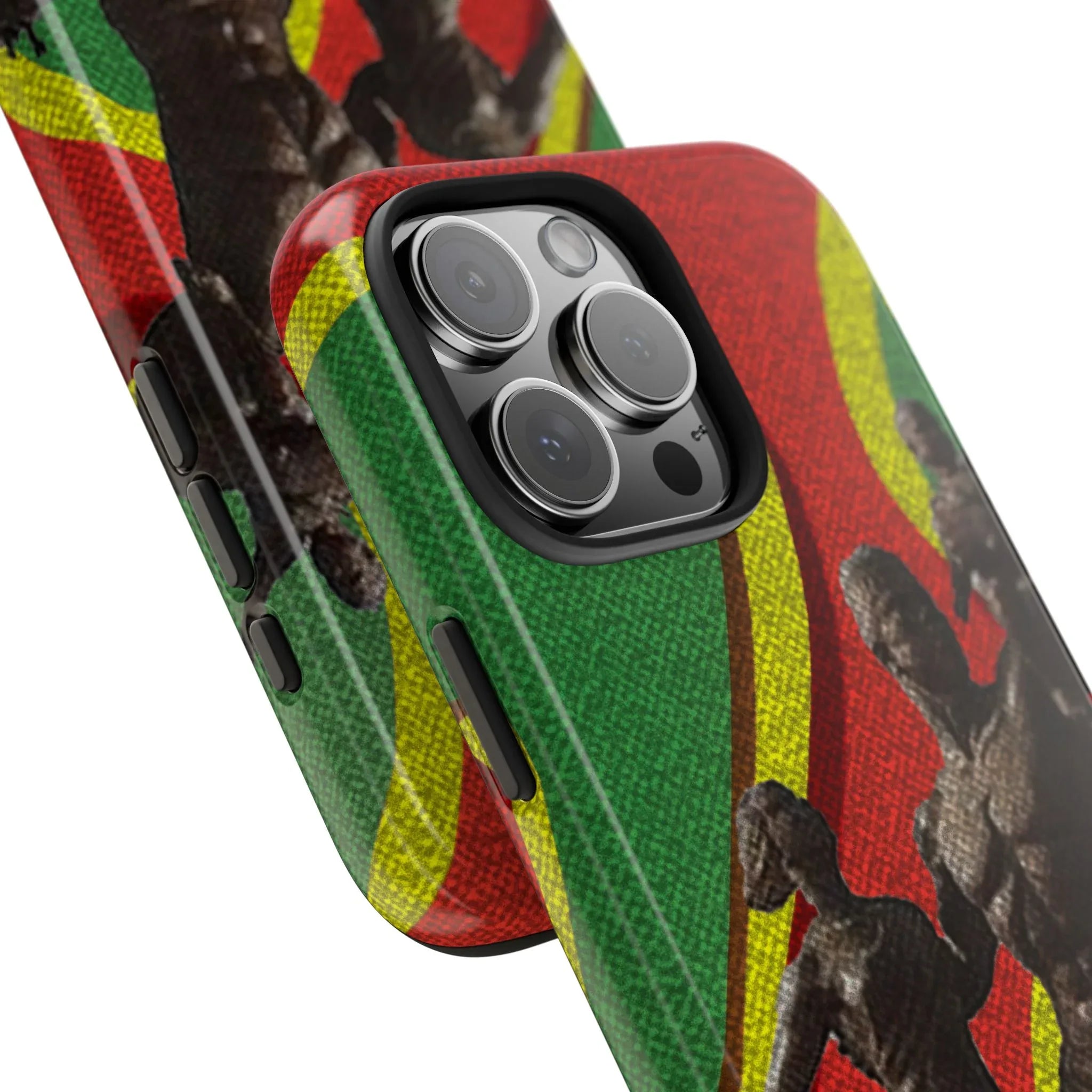 Senegal Tough Phone Case — Liberation Monument Retro Red, Green & Yellow Design - DiwaKi