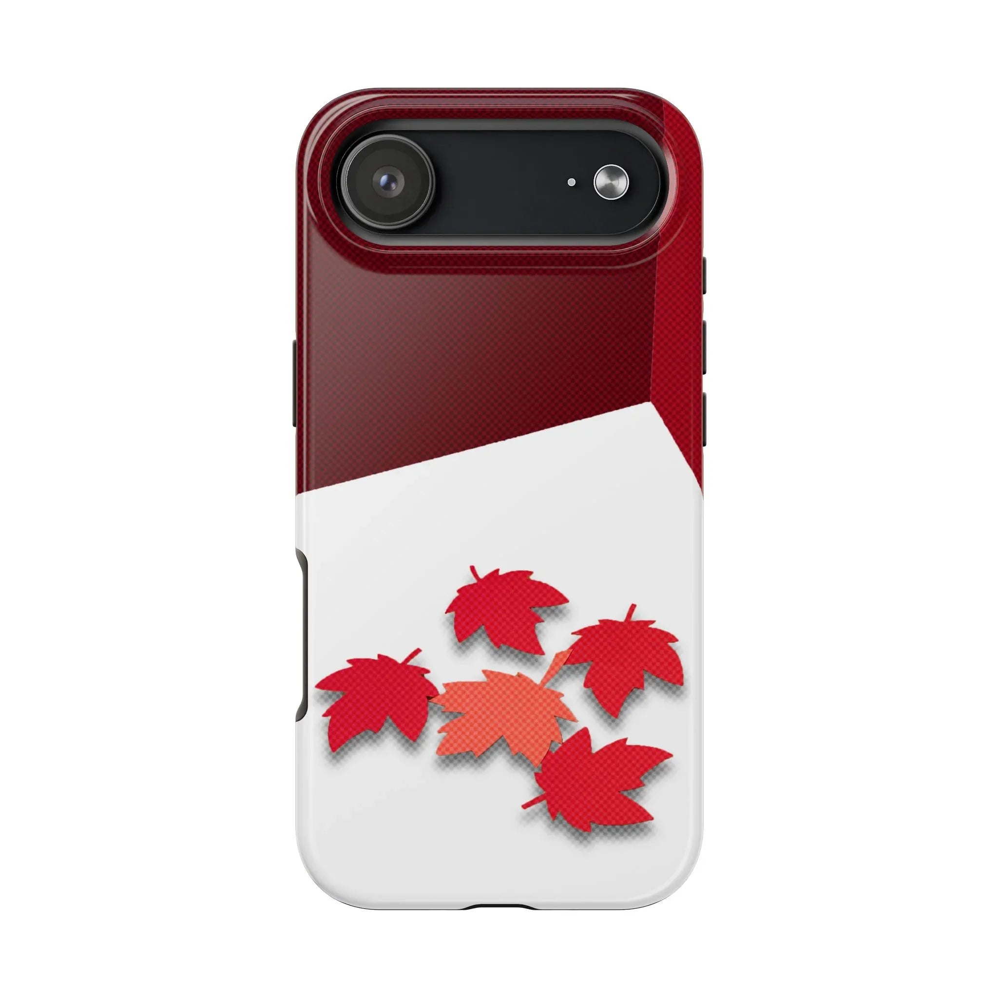 Canada Autumn Maple Tough Phone Case — Red & White Protective Fall Design - DiwaKi