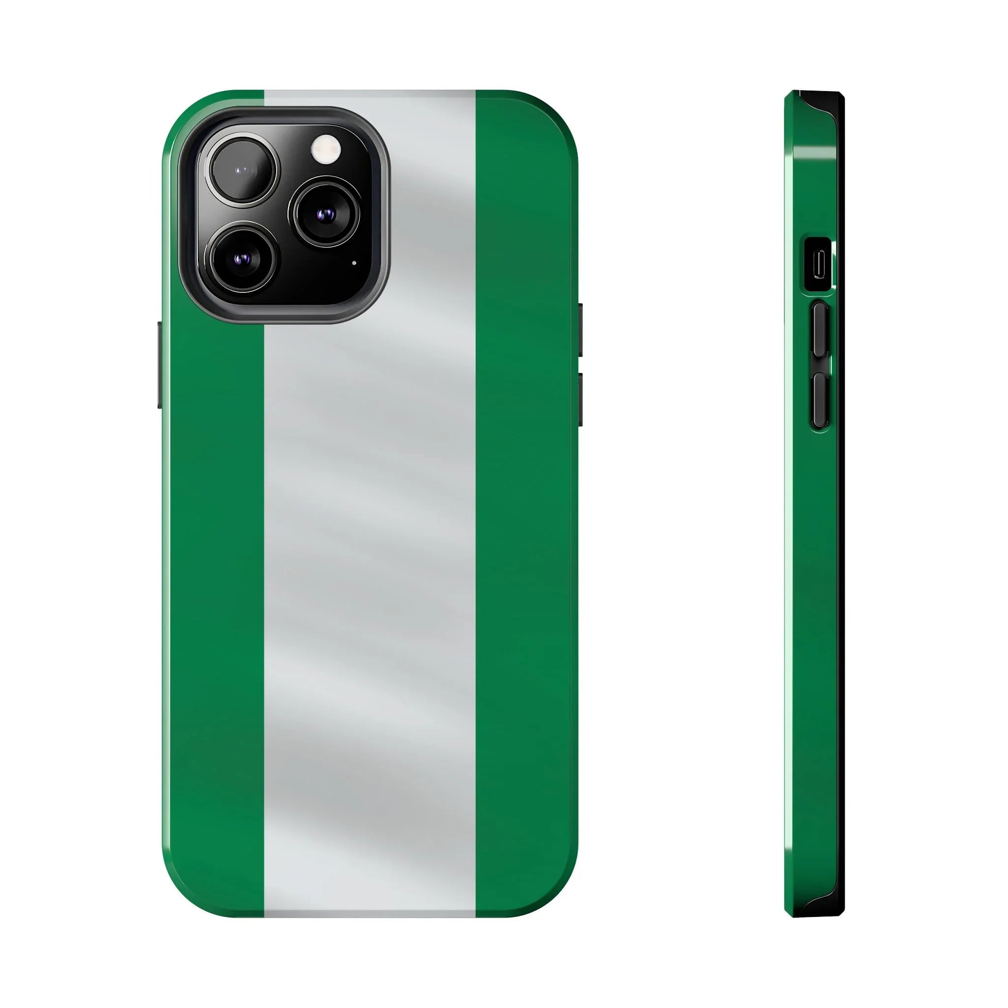 Tough Phone Case — Nigerian flag Rugged Protective Cover - DiwaKi