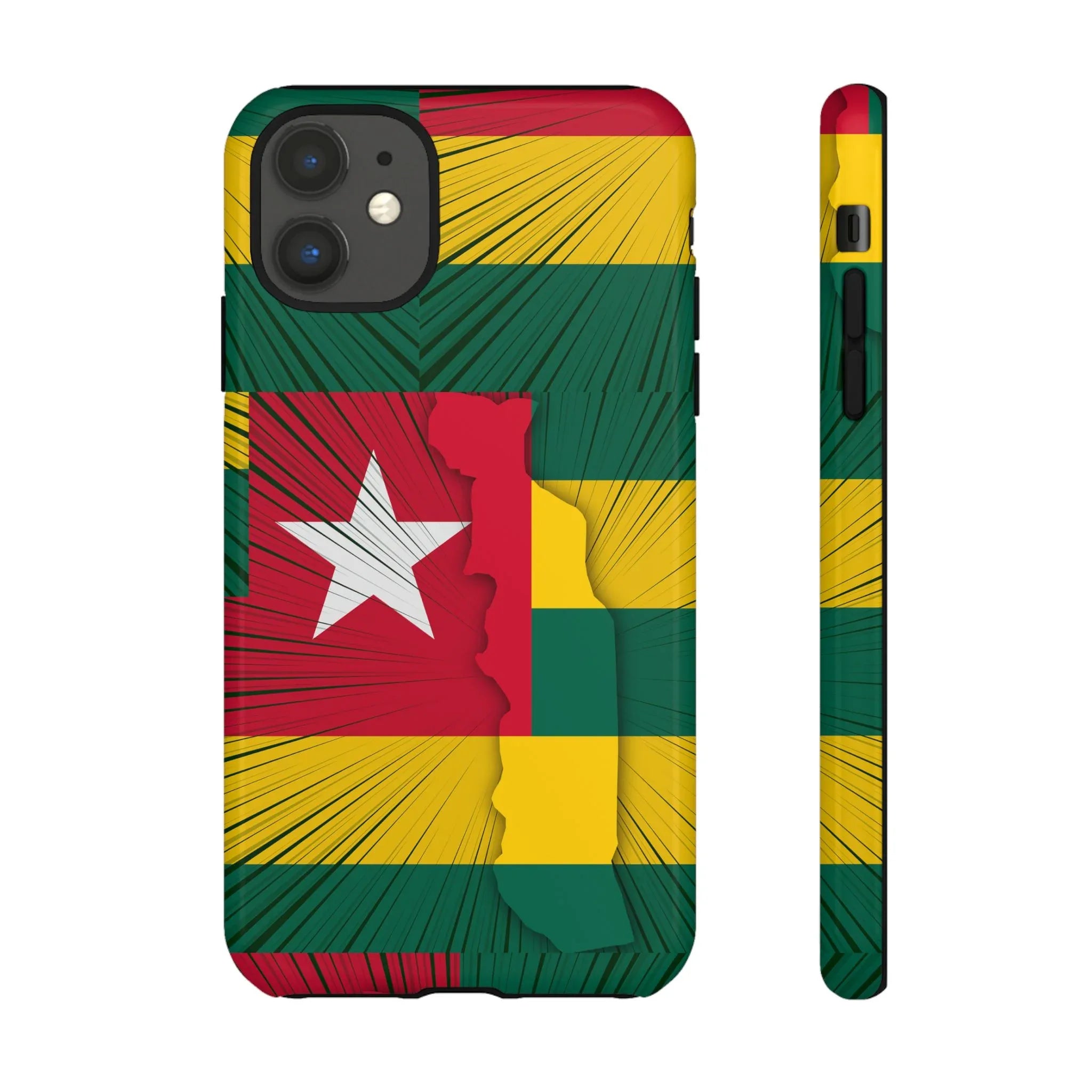 Togo Flag Tough Phone Case – Protective Stripe Design - DiwaKi