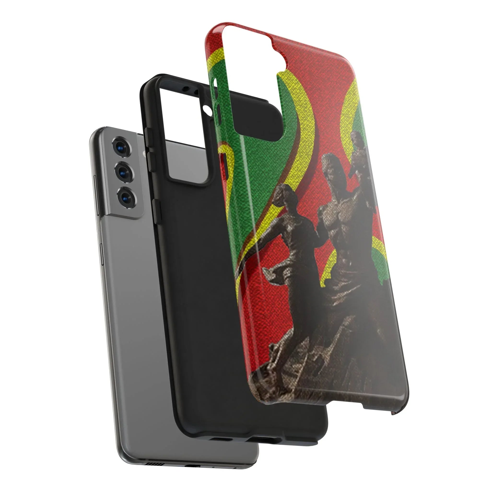 Senegal Tough Phone Case — Liberation Monument Retro Red, Green & Yellow Design - DiwaKi