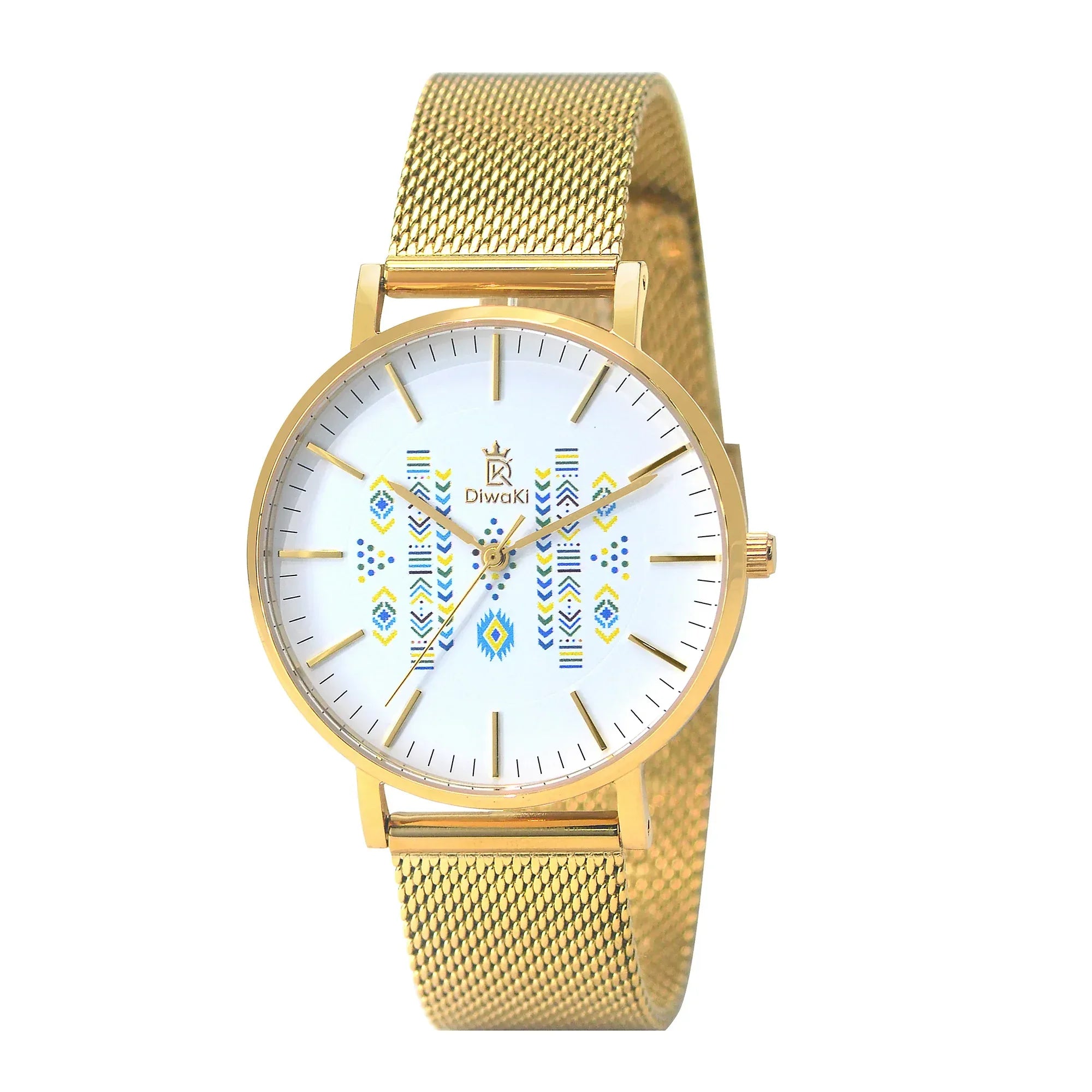 DiwaKi African Print Mesh Timepiece - DiwaKi