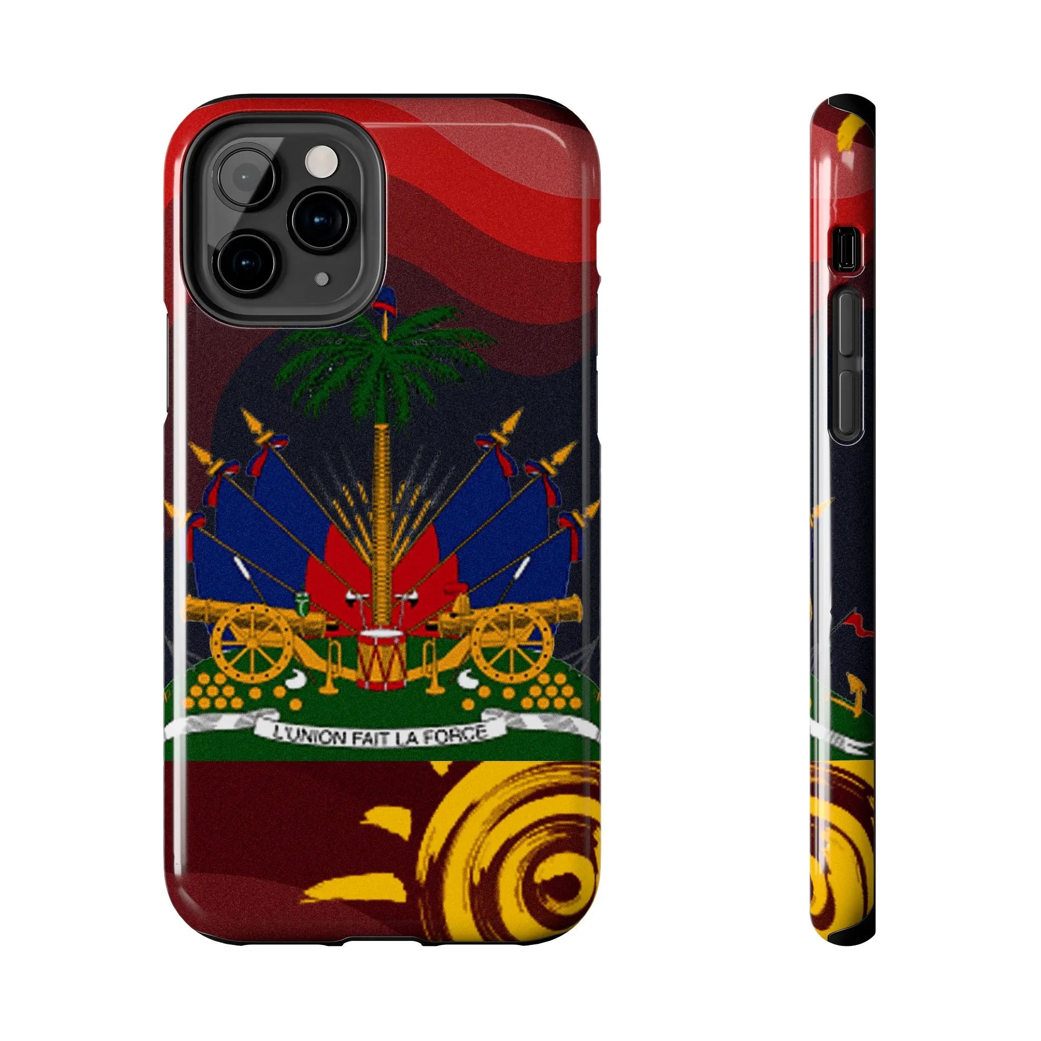 Haiti Coat of Arms Tough Phone Case — Patriotic Haitian Flag Protective Cover - DiwaKi