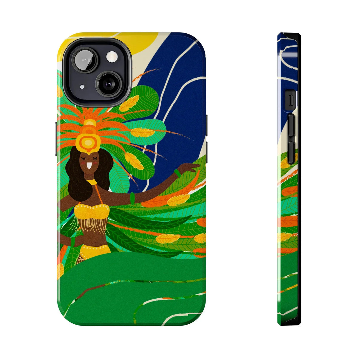 Brazil carnival Tough Phone Case — Statue of Liberty & American Flag Design - DiwaKi