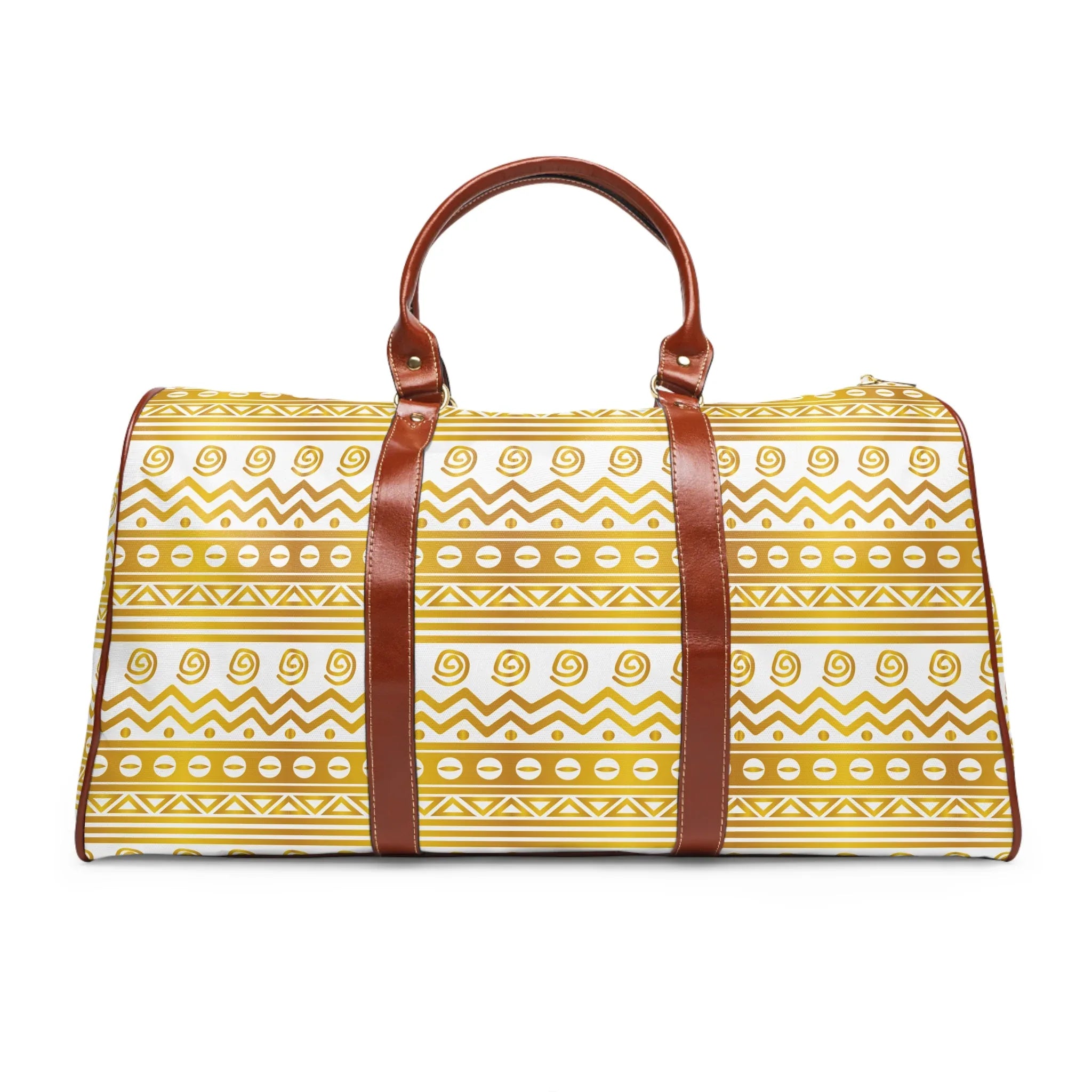African Gold Mudcloth Duffle Bag - DiwaKi