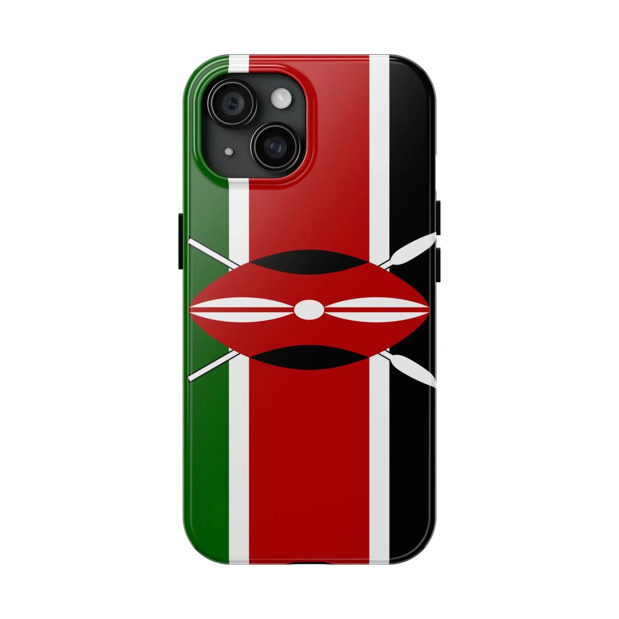 Kenya Flag Tough Phone Case — Protective Tribal Shield Design - DiwaKi