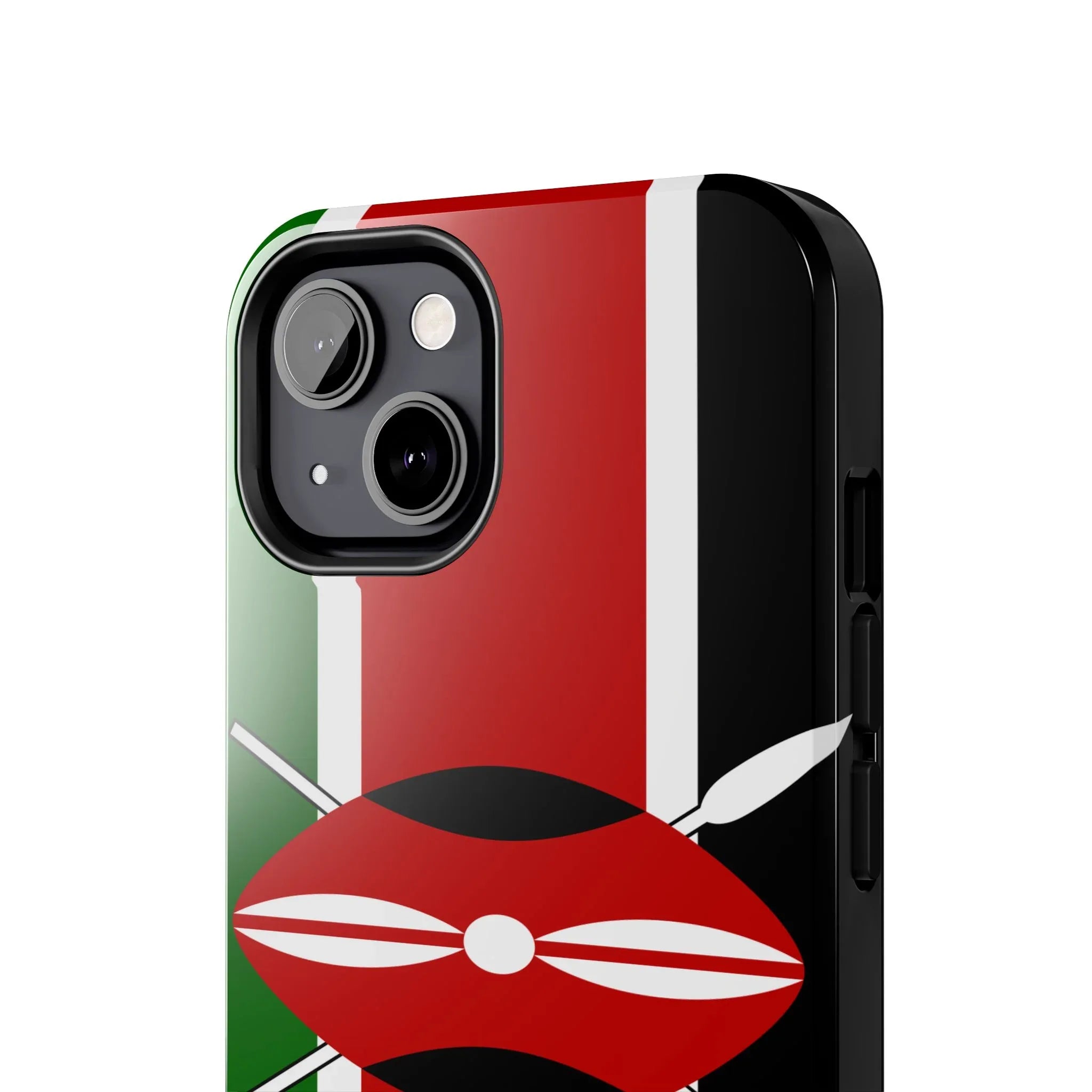 Kenya Flag Tough Phone Case — Protective Tribal Shield Design - DiwaKi