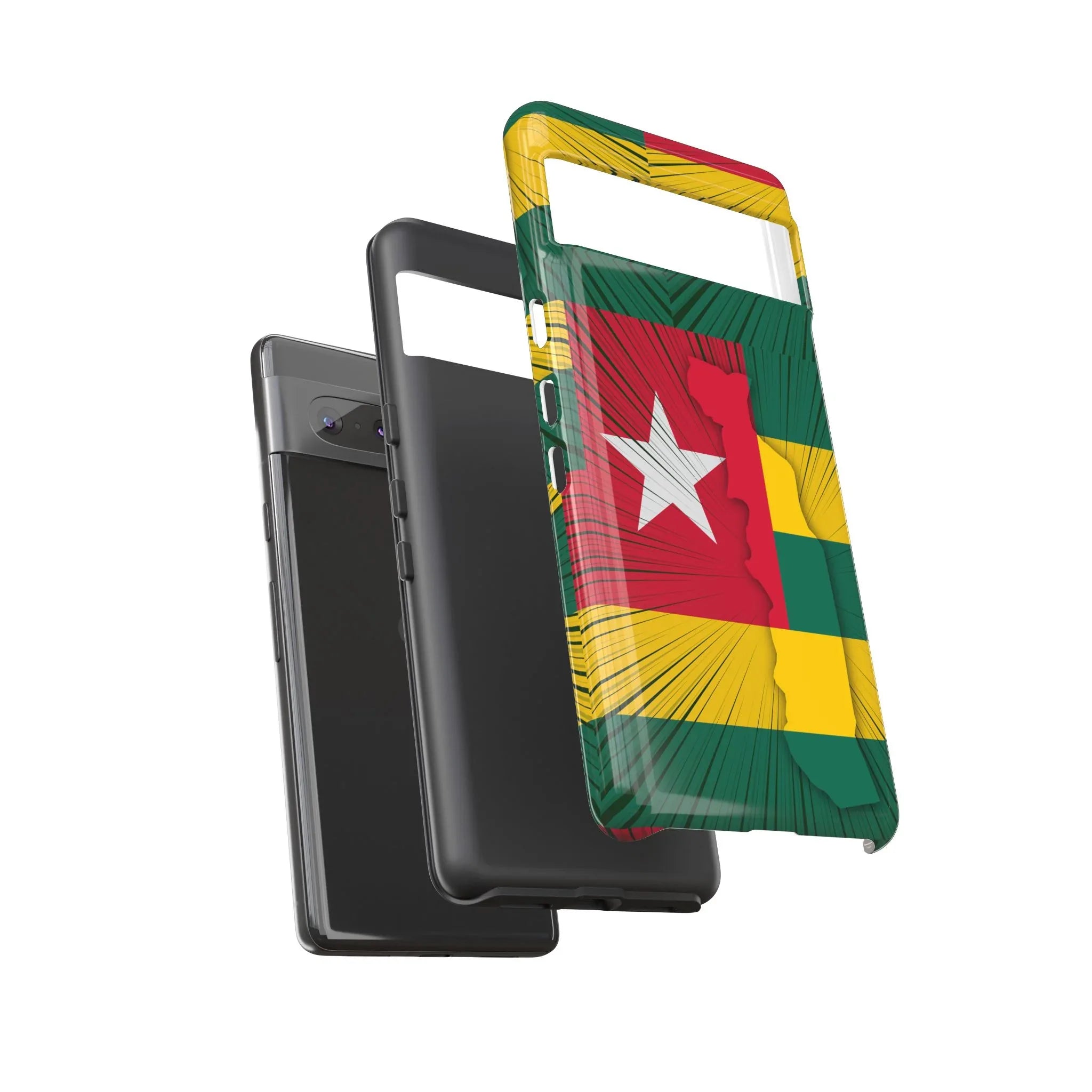 Togo Flag Tough Phone Case – Protective Stripe Design - DiwaKi