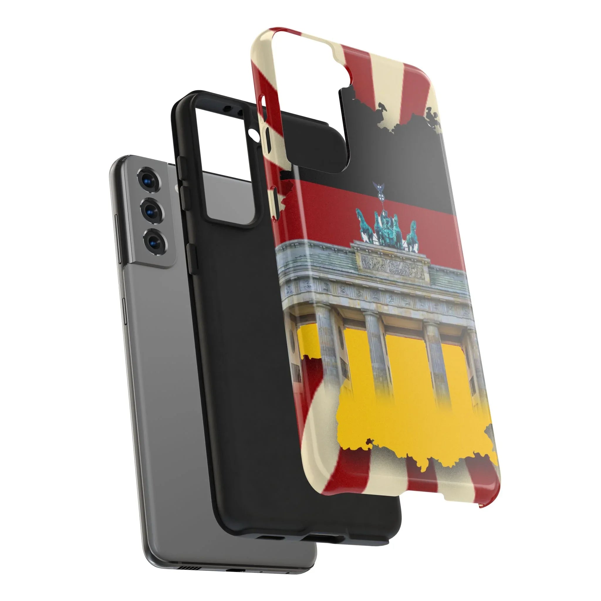 German Flag Brandenburger Gate Tough Phone Case – Berlin Landmark Protective Cover - DiwaKi