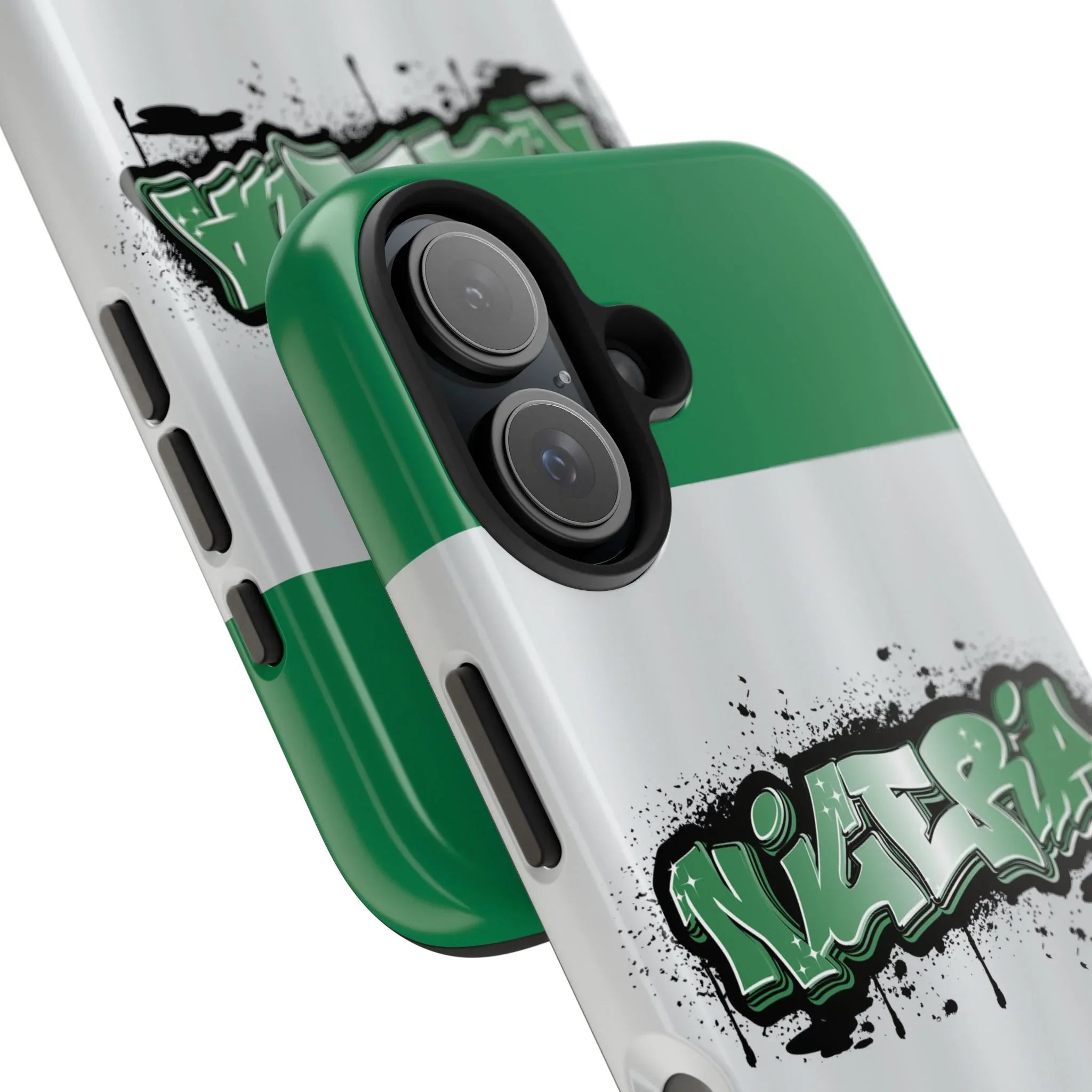 Tough Phone Case — Nigeria Flag Graffiti Design - DiwaKi
