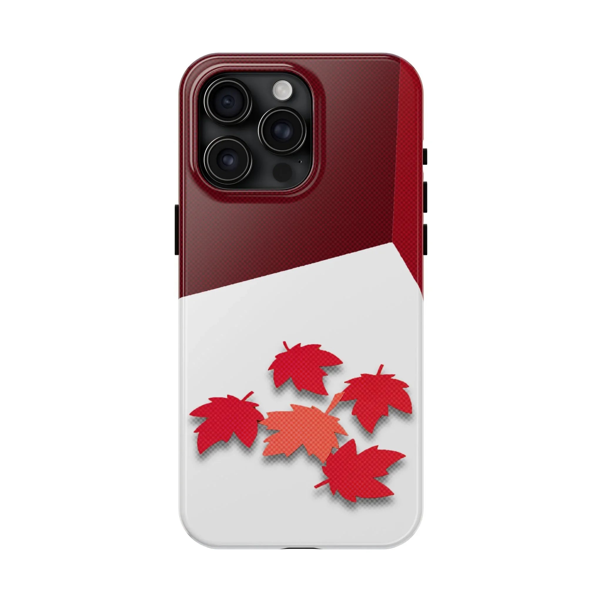 Canada Autumn Maple Tough Phone Case — Red & White Protective Fall Design - DiwaKi