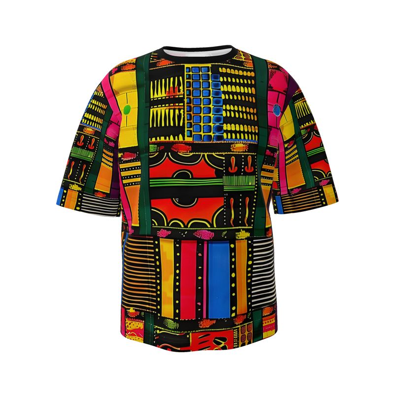 Mens Oversized Kente Pattern T-Shirt