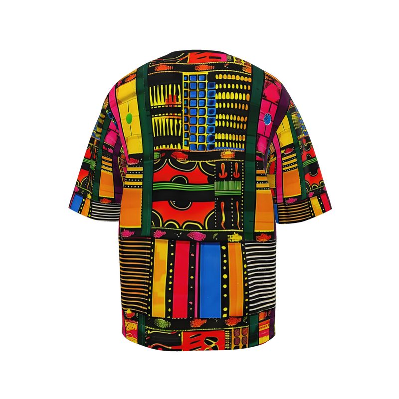 Mens Oversized Kente Pattern T-Shirt