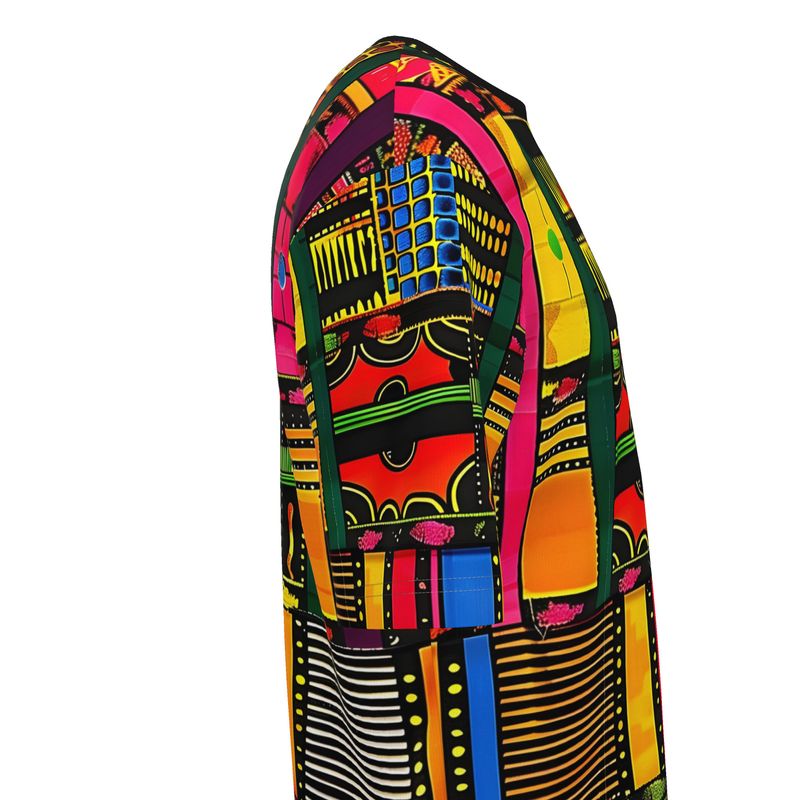Mens Oversized Kente Pattern T-Shirt