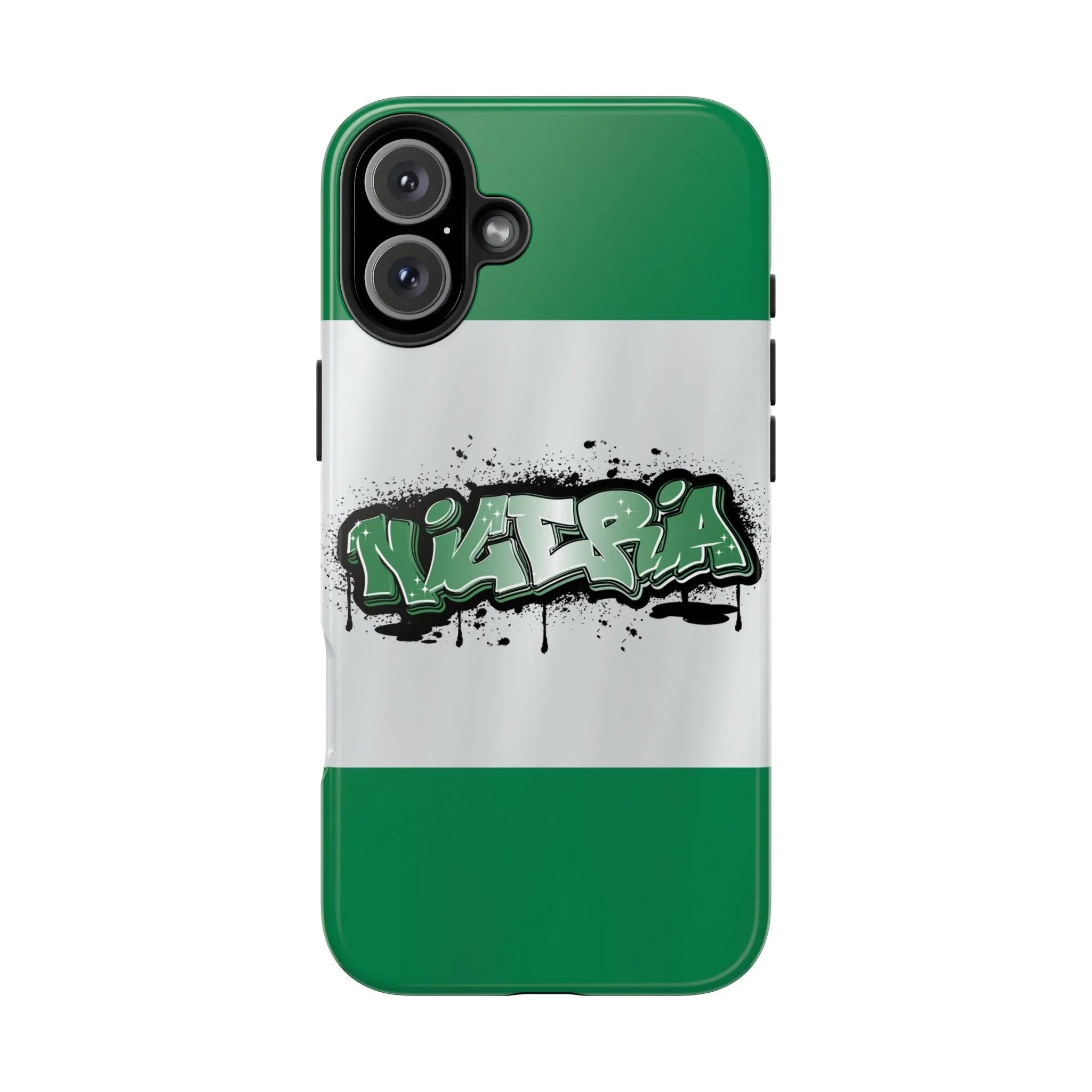 Tough Phone Case — Nigeria Flag Graffiti Design - DiwaKi