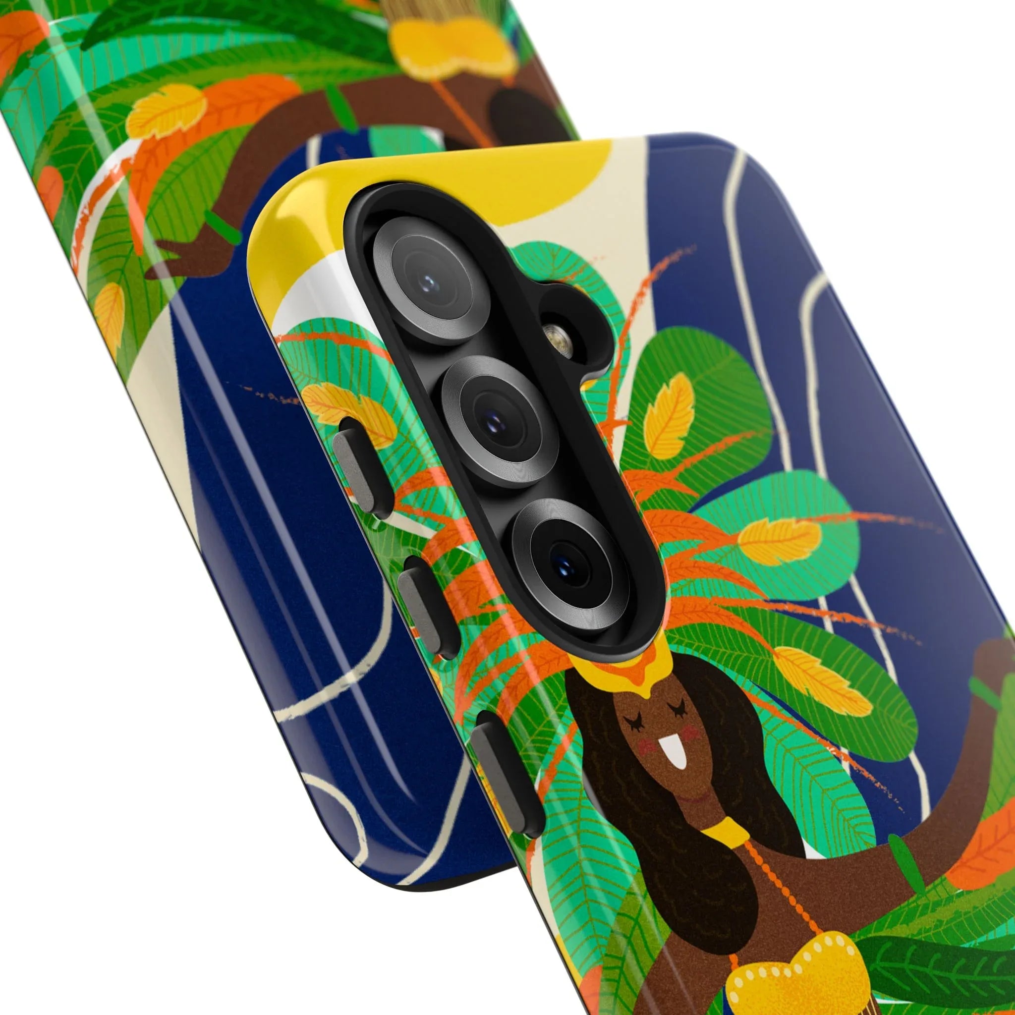 Brazil carnival Tough Phone Case — Statue of Liberty & American Flag Design - DiwaKi