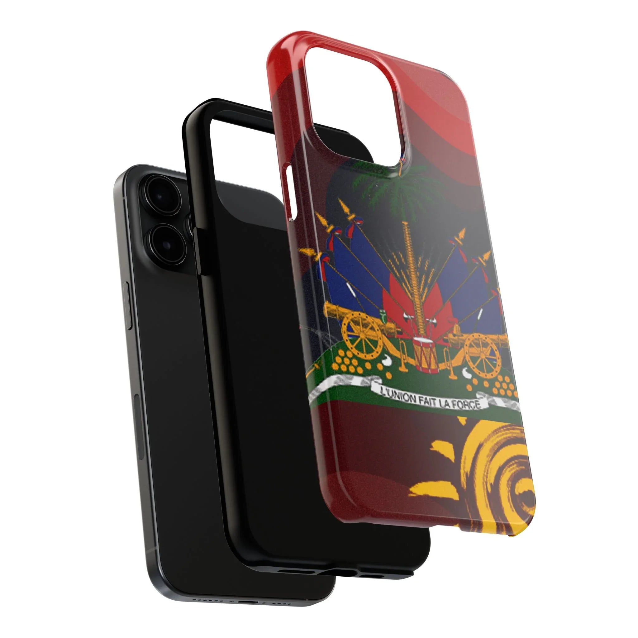 Haiti Coat of Arms Tough Phone Case — Patriotic Haitian Flag Protective Cover - DiwaKi