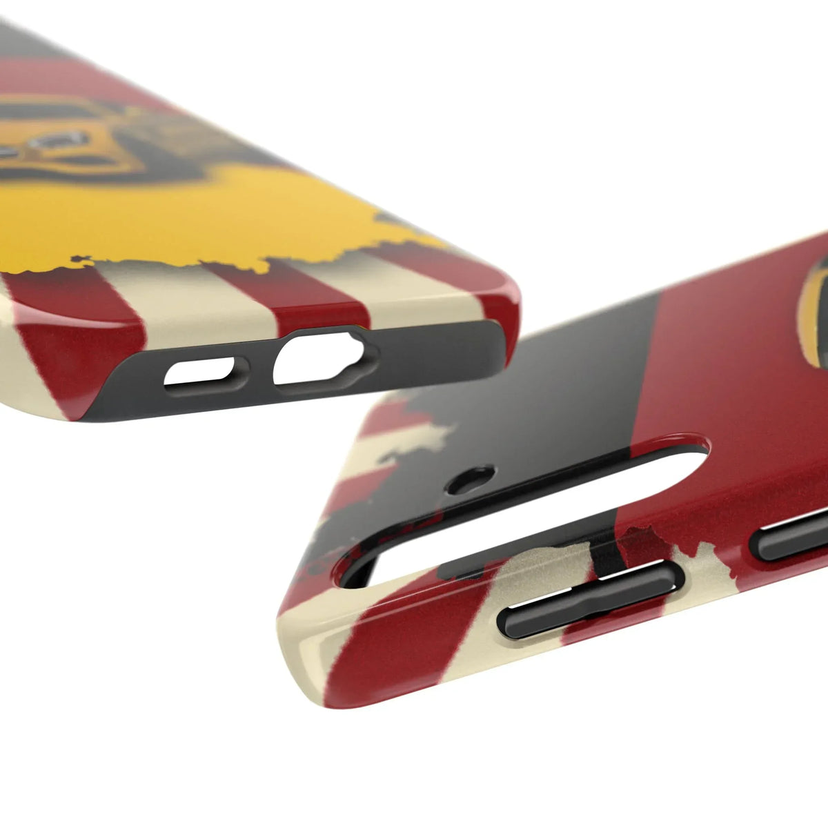 Mercedes Sports Car Tough Phone Case — Yellow GT on Red & Black Background - DiwaKi
